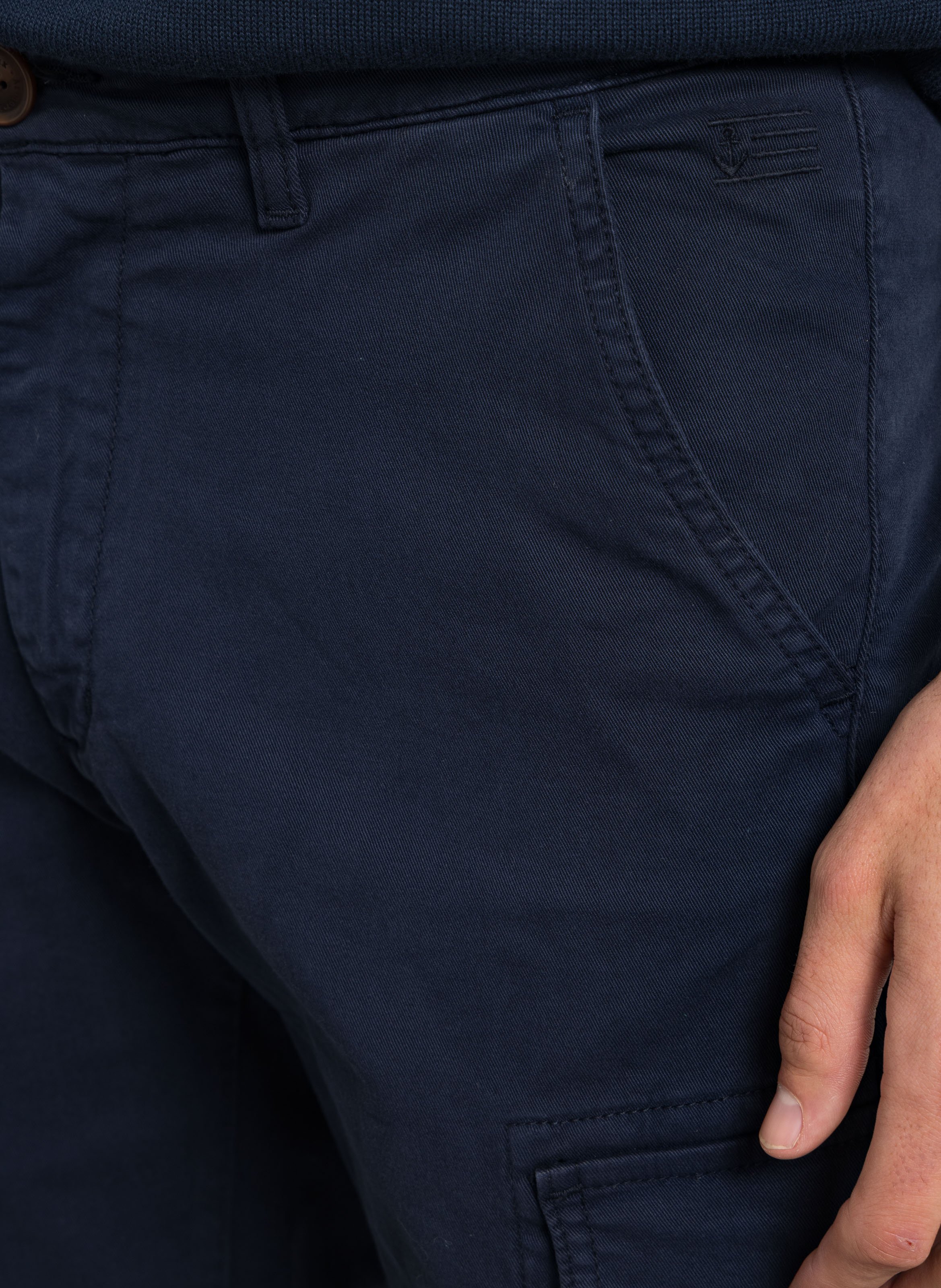 Bermuda cargo droit uni à poches ARMOR LUX Bleu