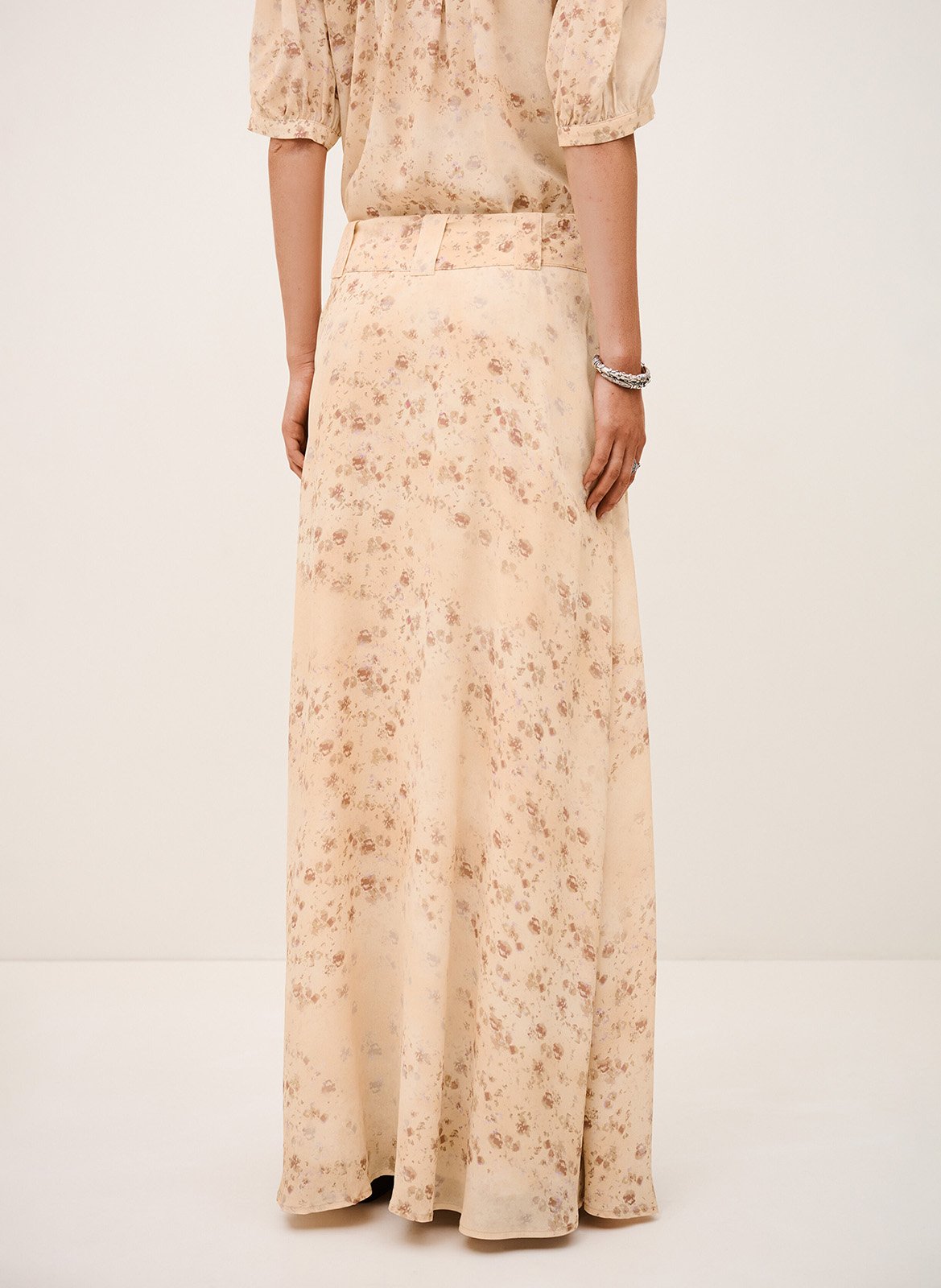 Lange, gerende rok BA&SH Beige