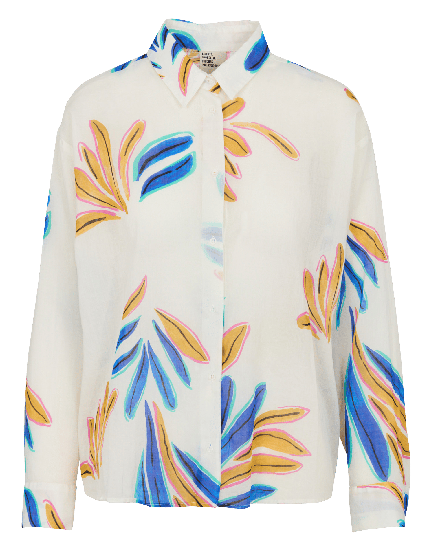 Gerade geschnittene Hemdbluse mit klassischem Kragen, bedruckt mit Baumwollvoile. SACRECOEUR Mehrfarbig
