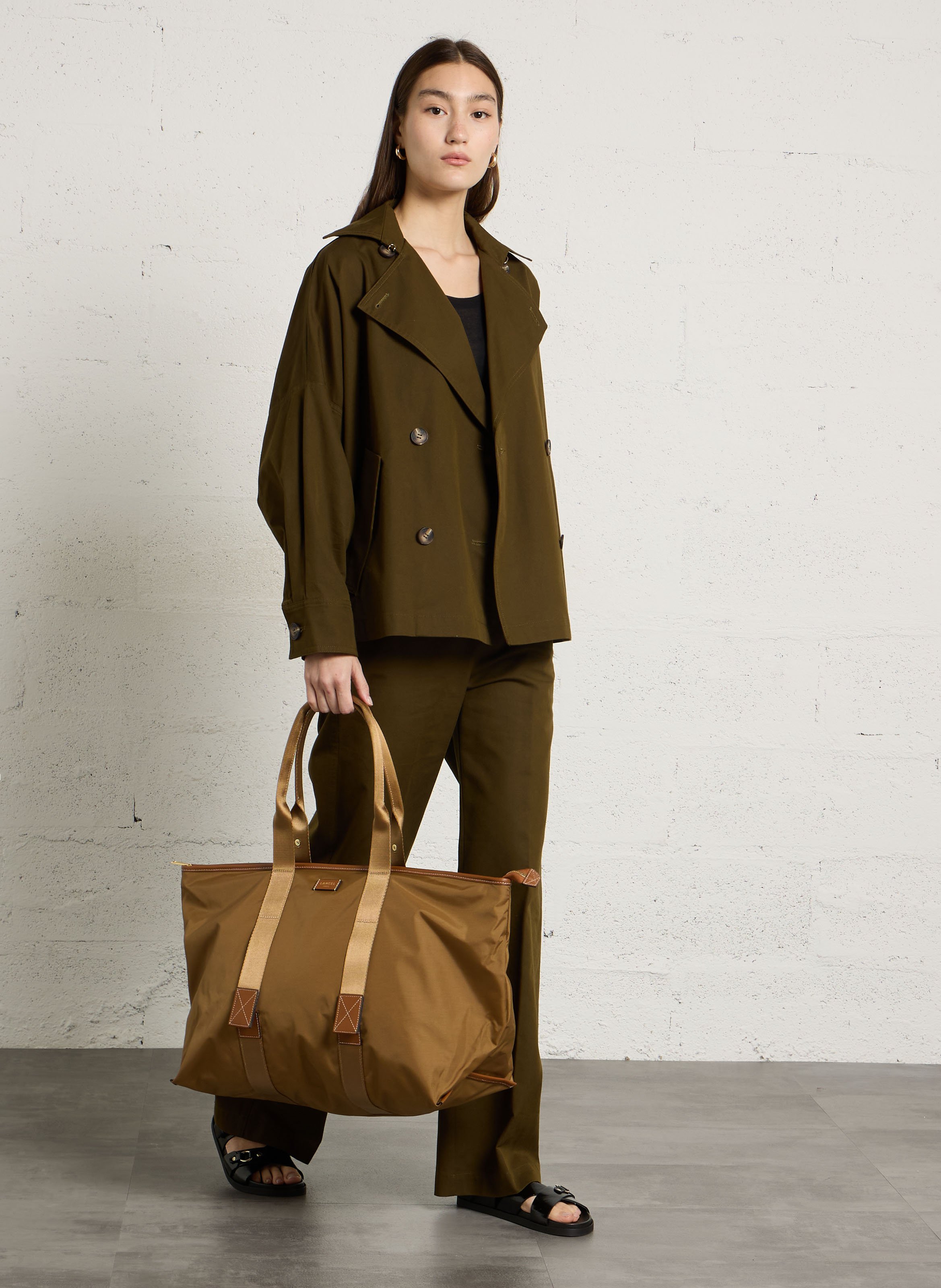 Shopper mit Reißverschluss LANCEL Beige