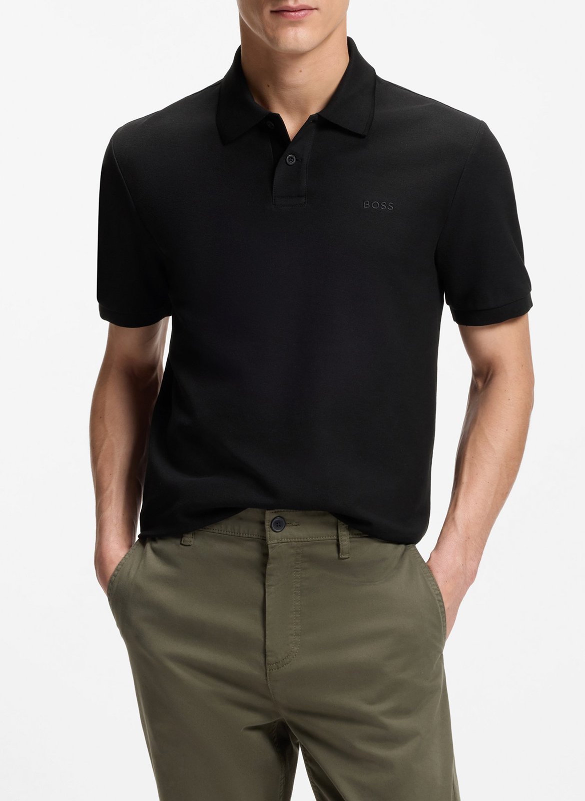 Polo regular-fit en coton BOSS Black