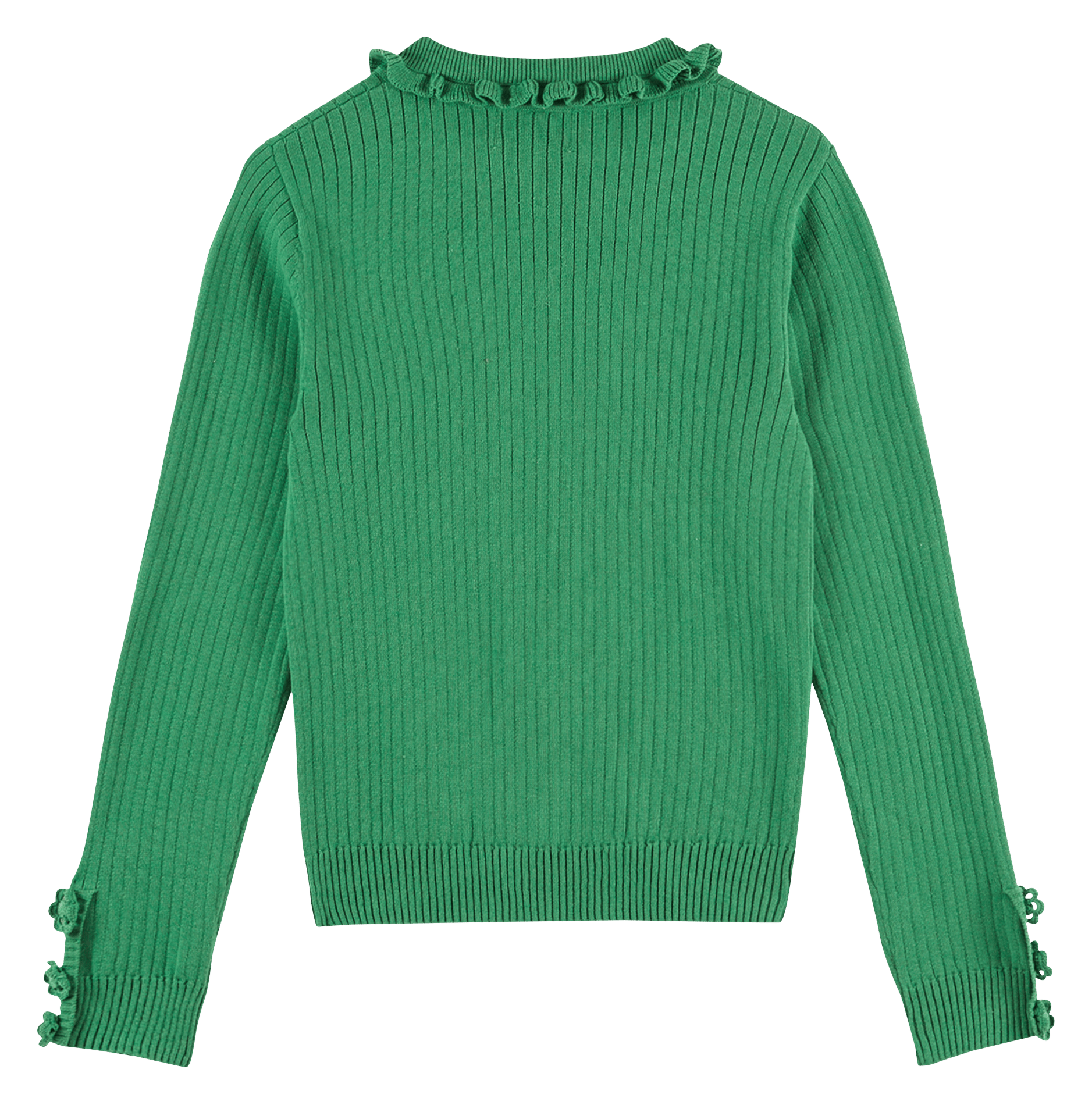 Pull col classique en coton EMILE ET IDA Vert