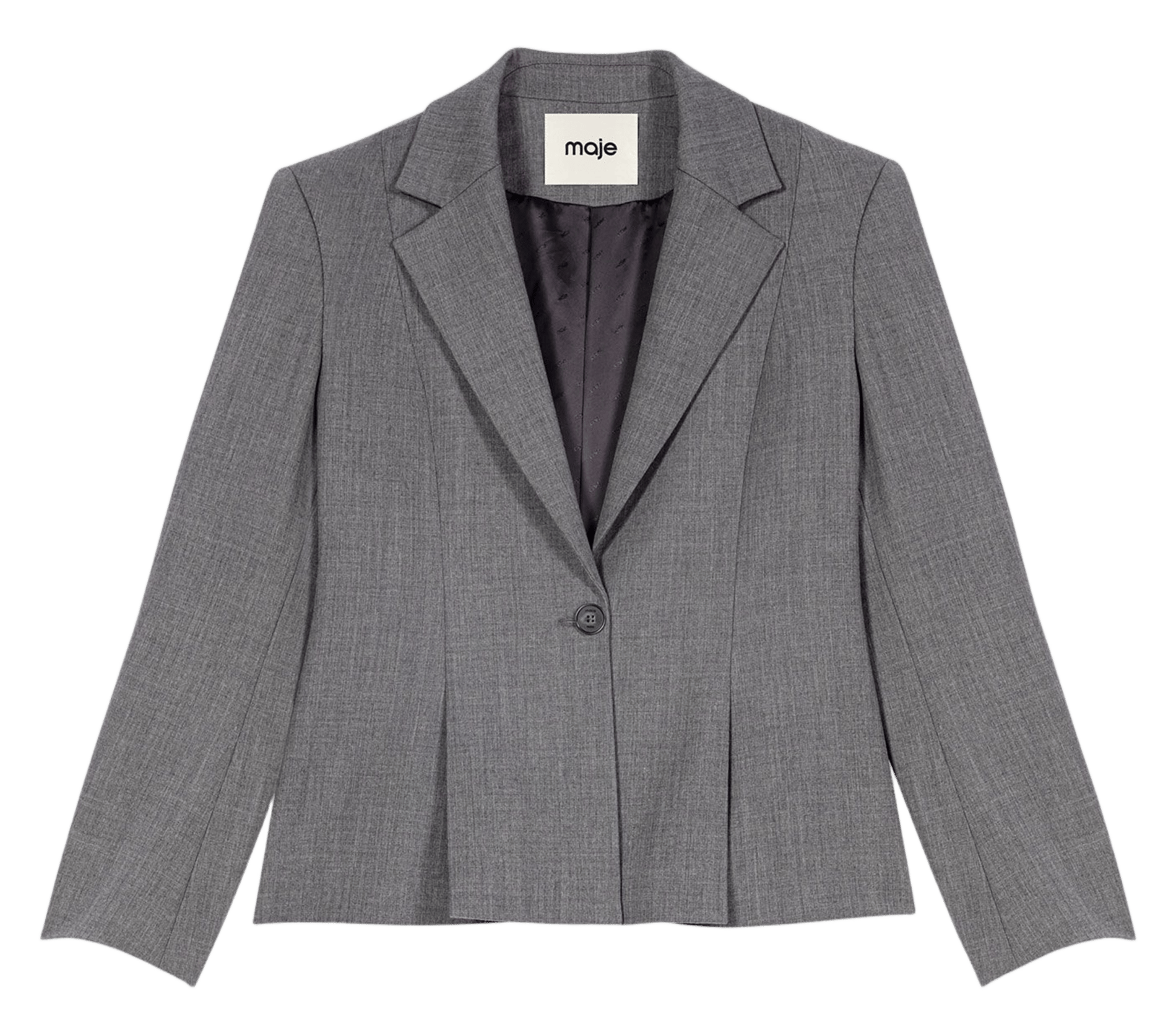 Veste de tailleur cintrée MAJE Gris