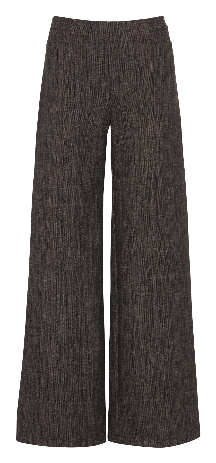 Straight wide-leg velvet effect trousers. LA FEE MARABOUTEE Brown