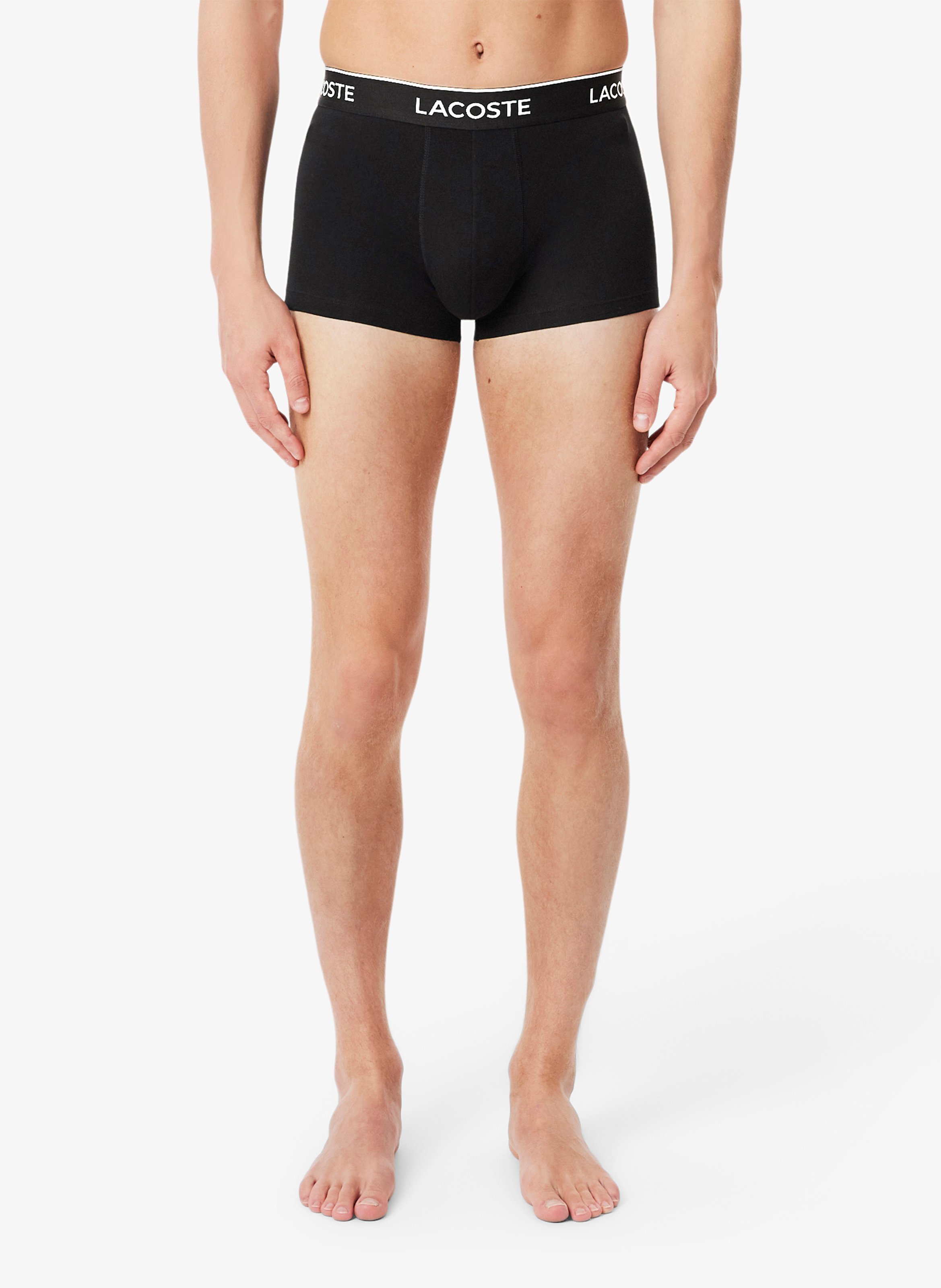 Pack of 3 cotton-blend trunks LACOSTE Black
