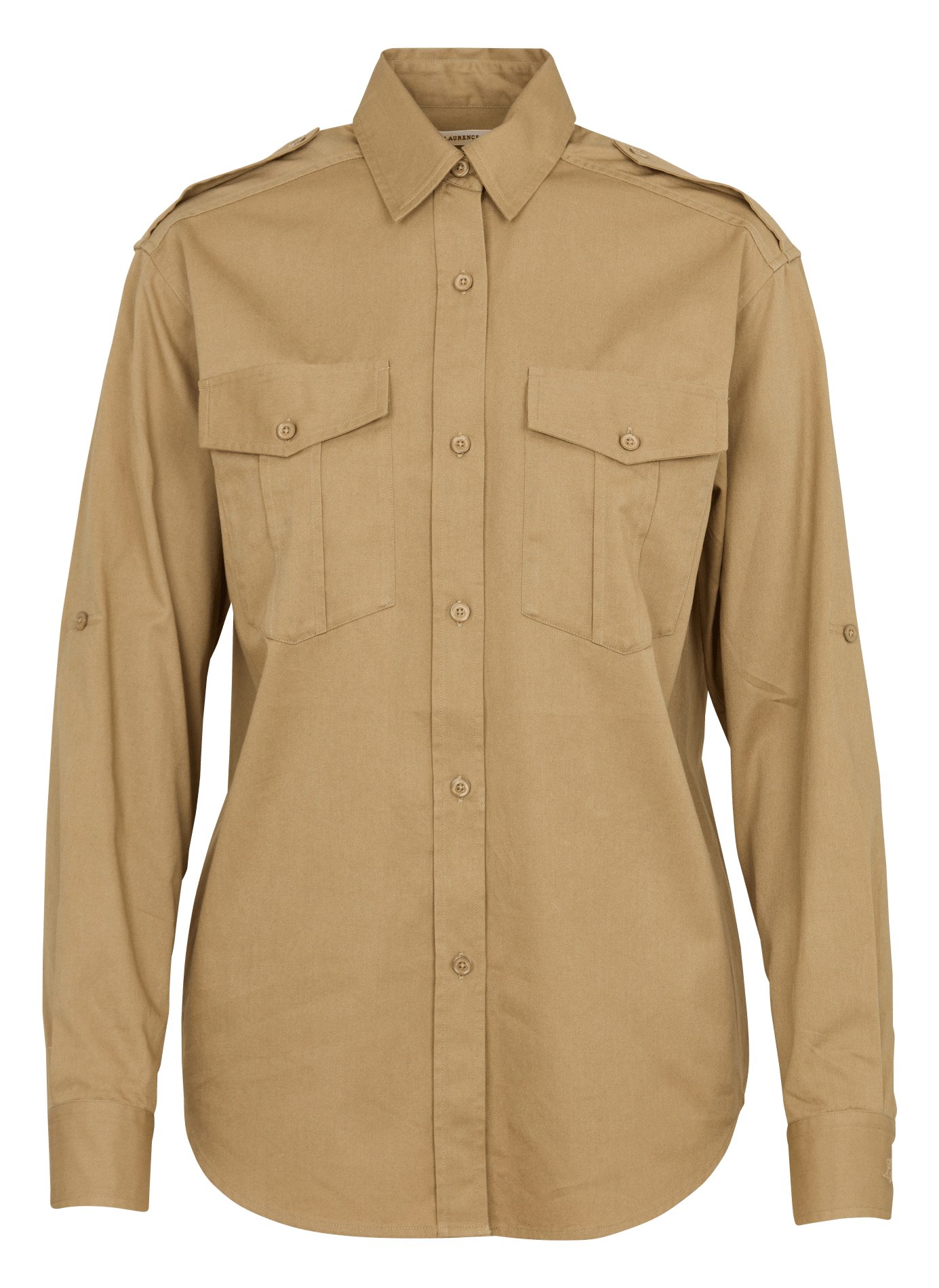 Chemise droite en coton LAURENCE BRAS Beige