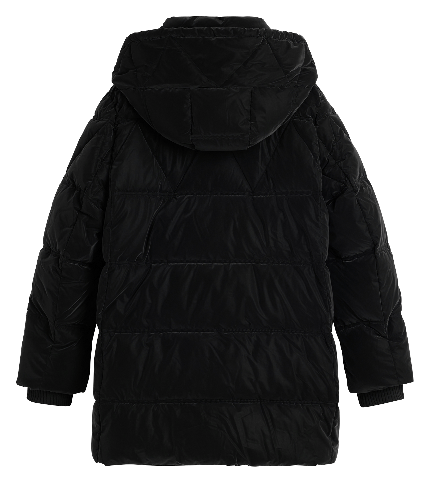 High-neck coat with hood DESIGUAL Black