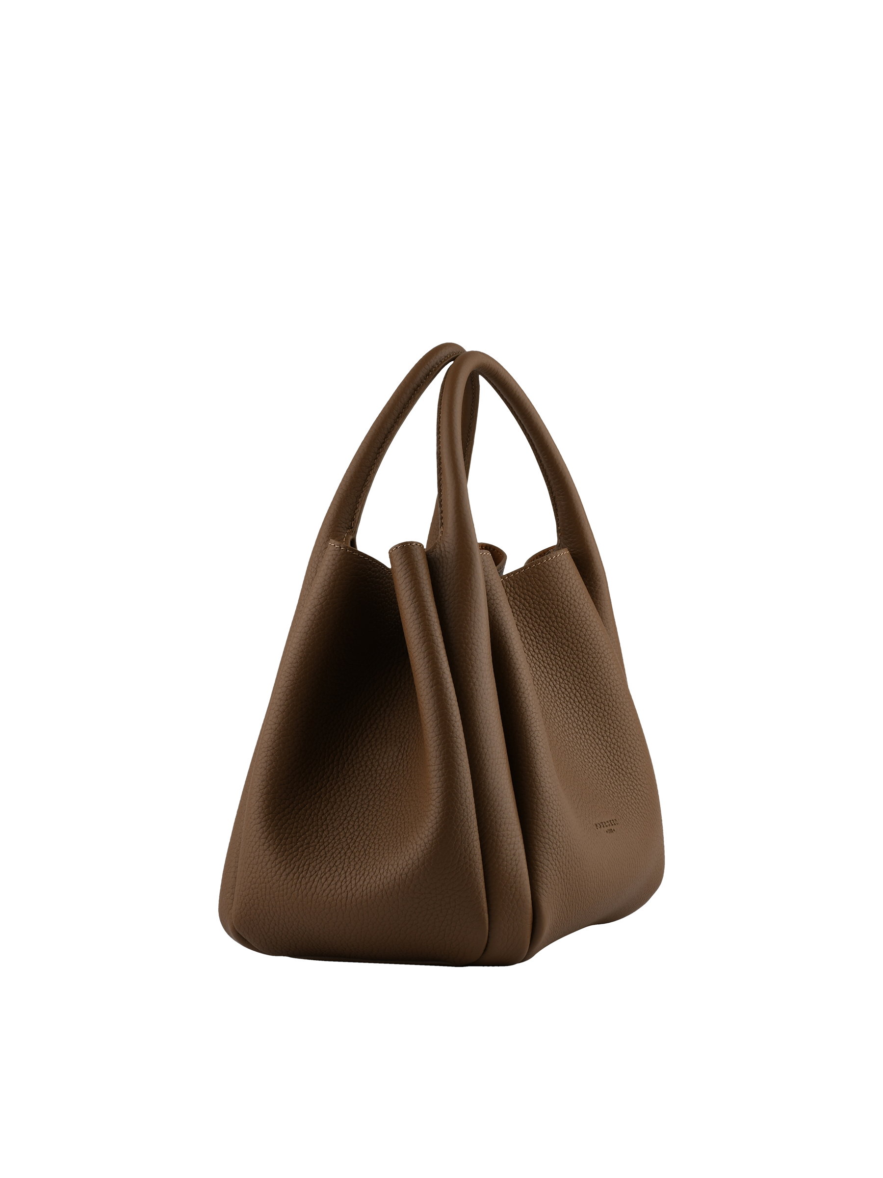 Calfskin leather handbag POURCHET Beige