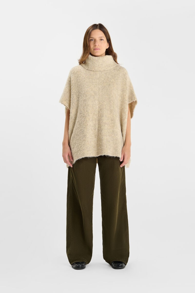 High-neck sweater LE TEMPS DES CERISES Beige