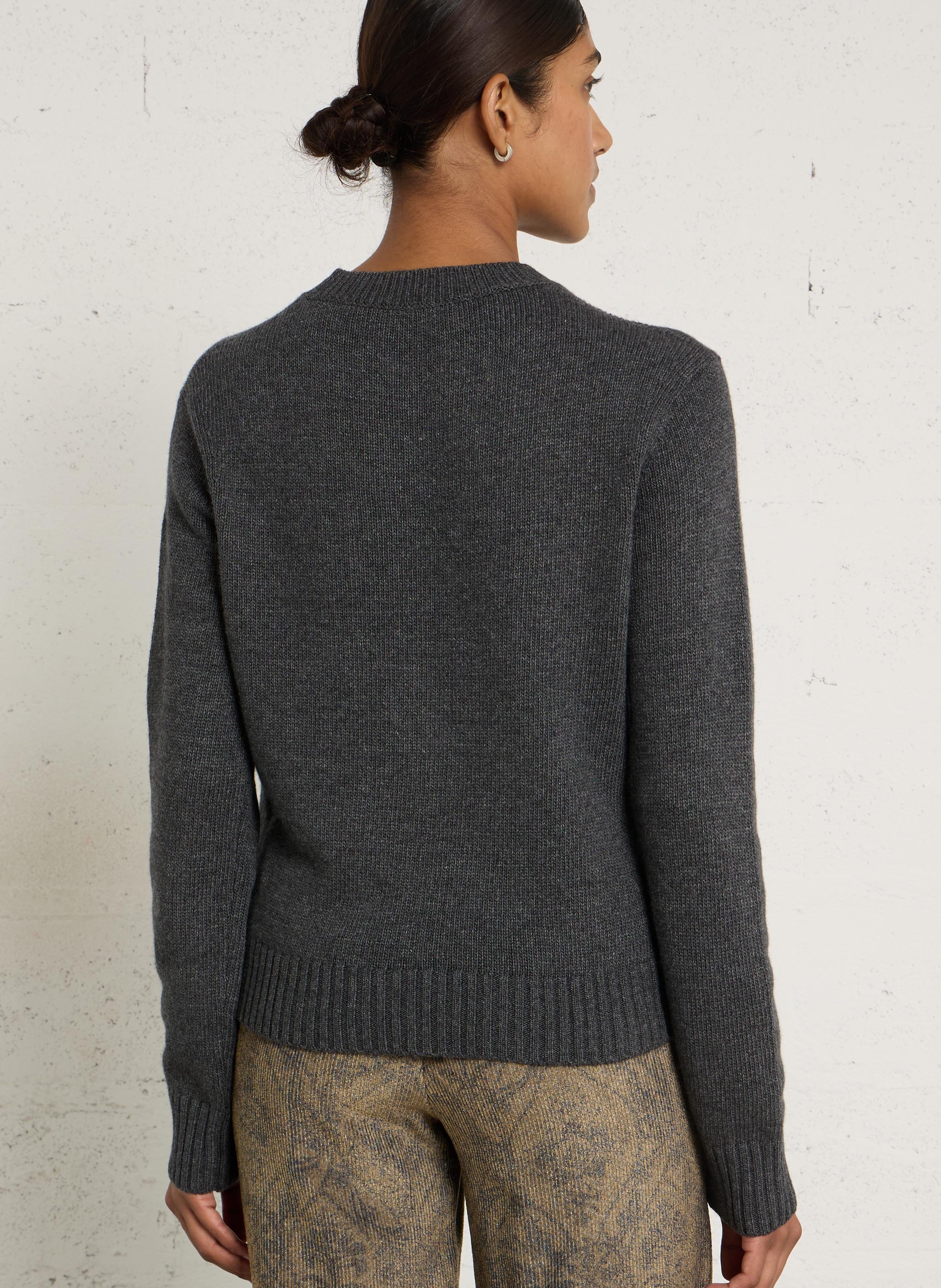Pull droit col rond MOMONI Gris
