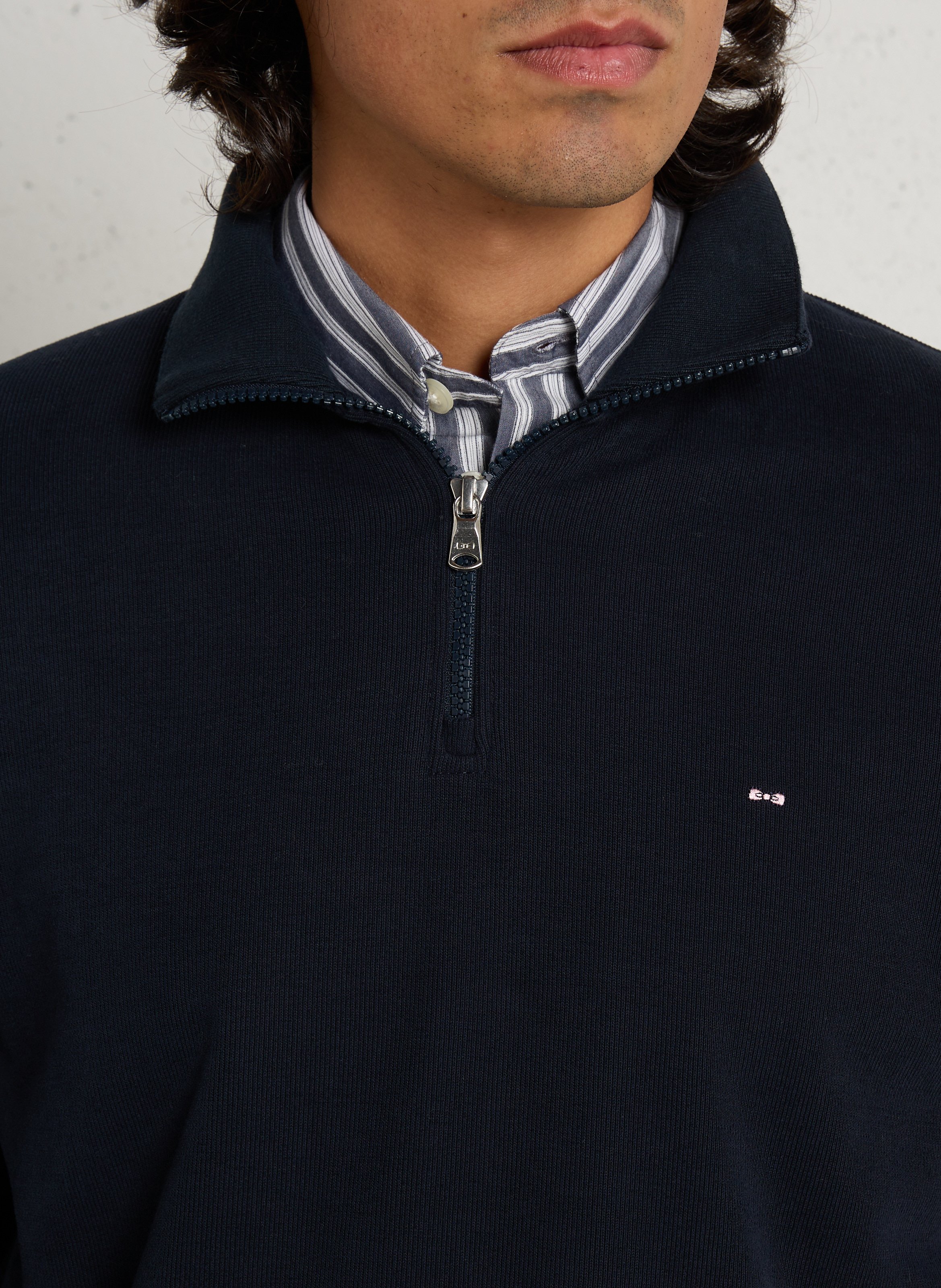 Sweat droit col camionneur  EDEN PARK Bleu