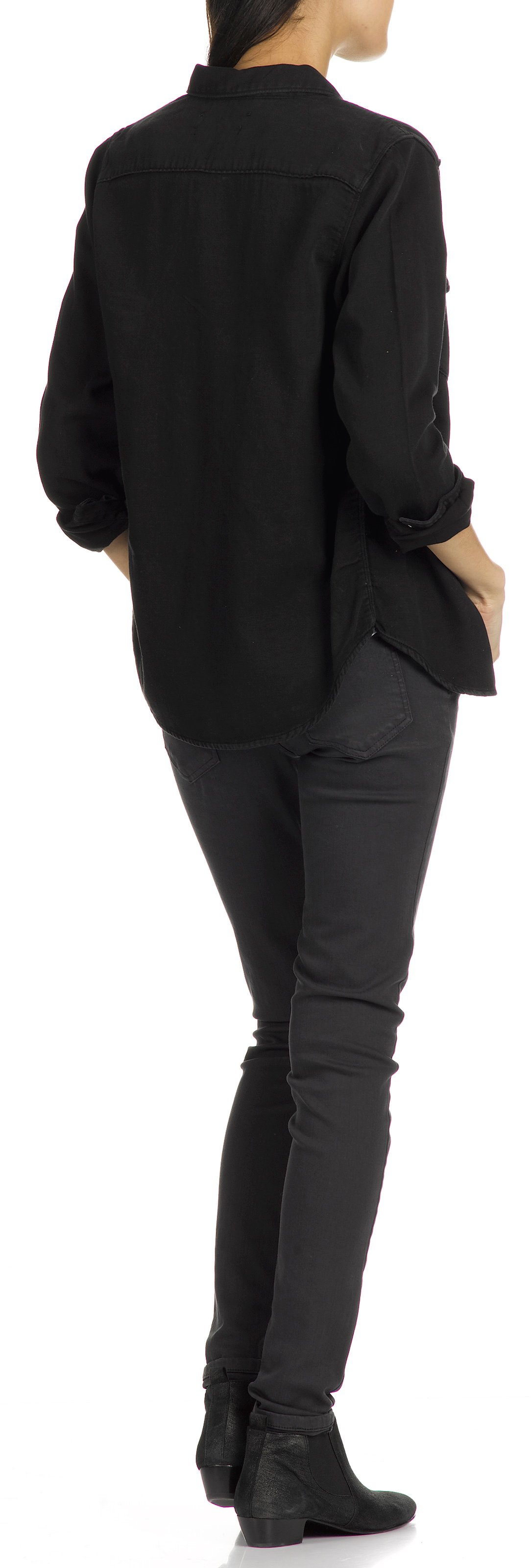 Cotton shirt with classic collar ACQUAVERDE Black