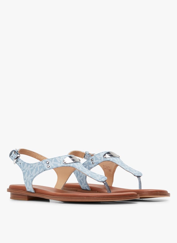 Logo Print Flat Sandals Chambray Michael Kors Women 40R5MKFA1B 464 CHAMBRAY Place des Tendances United Kingdom