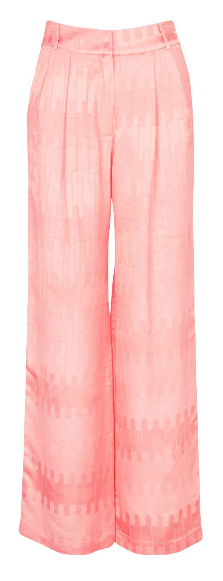 High-waist wide-leg printed pants HEIMSTONE Orange