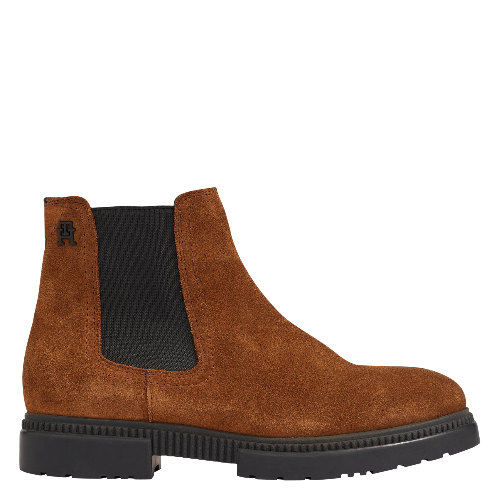 Boots en cuir velours TOMMY HILFIGER Marron