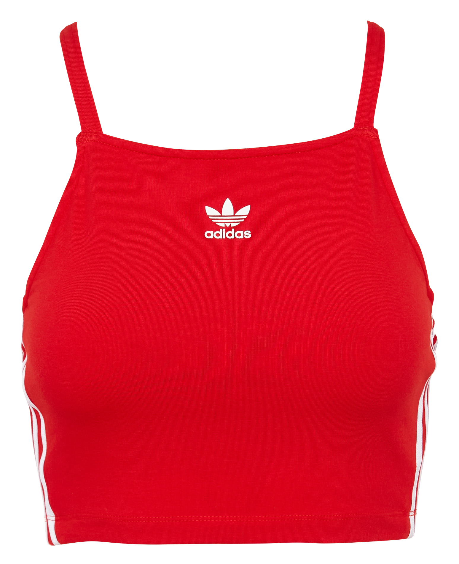 Stretch cotton crop top ADIDAS Red