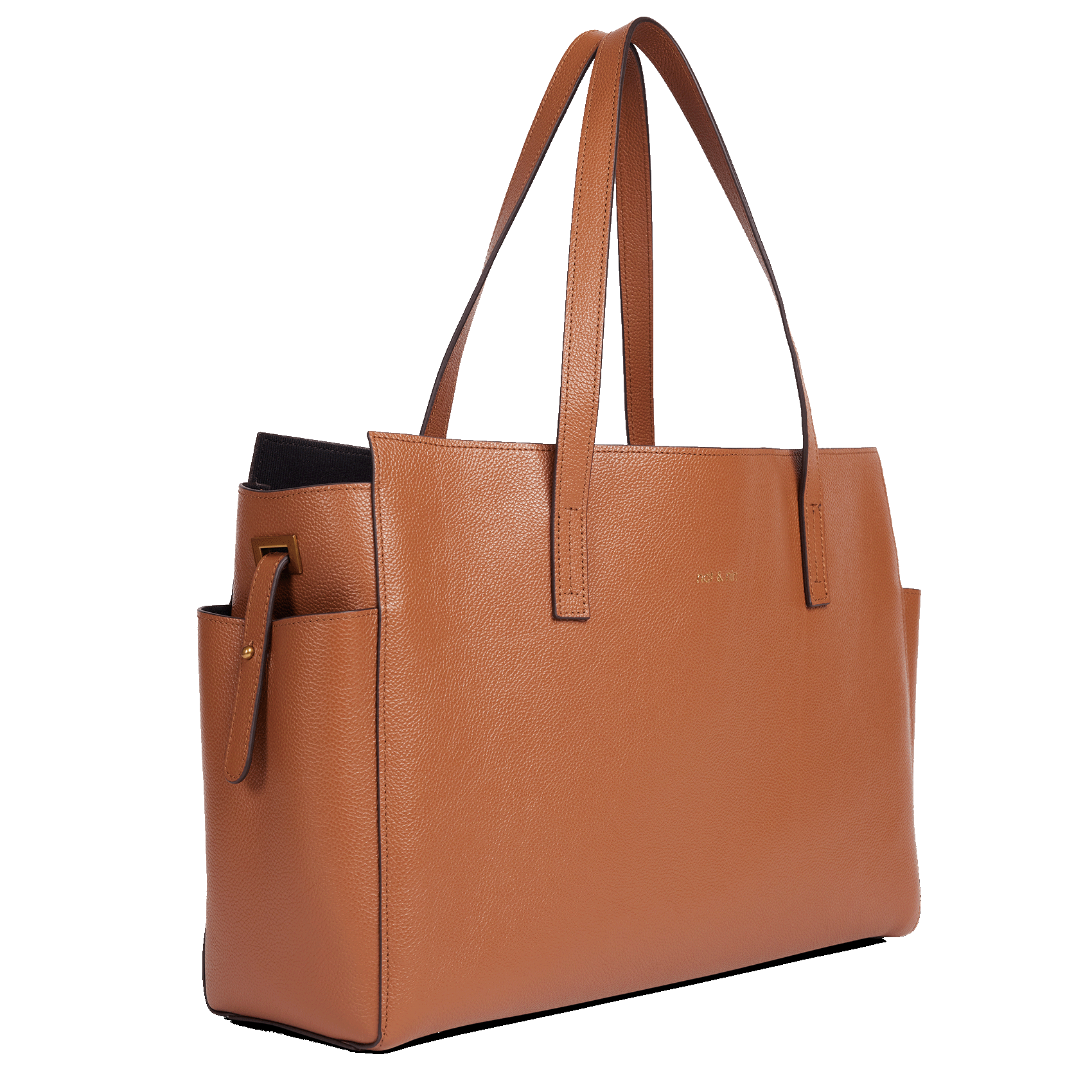 Shopper aus Leder mit Reptilmuster NAT & NIN Braun