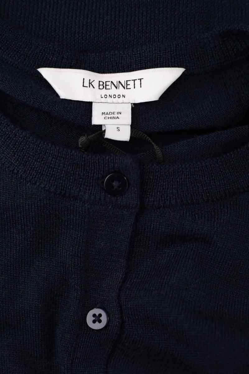 Dual material cardigan LK BENNETT - Seconde Main Blue