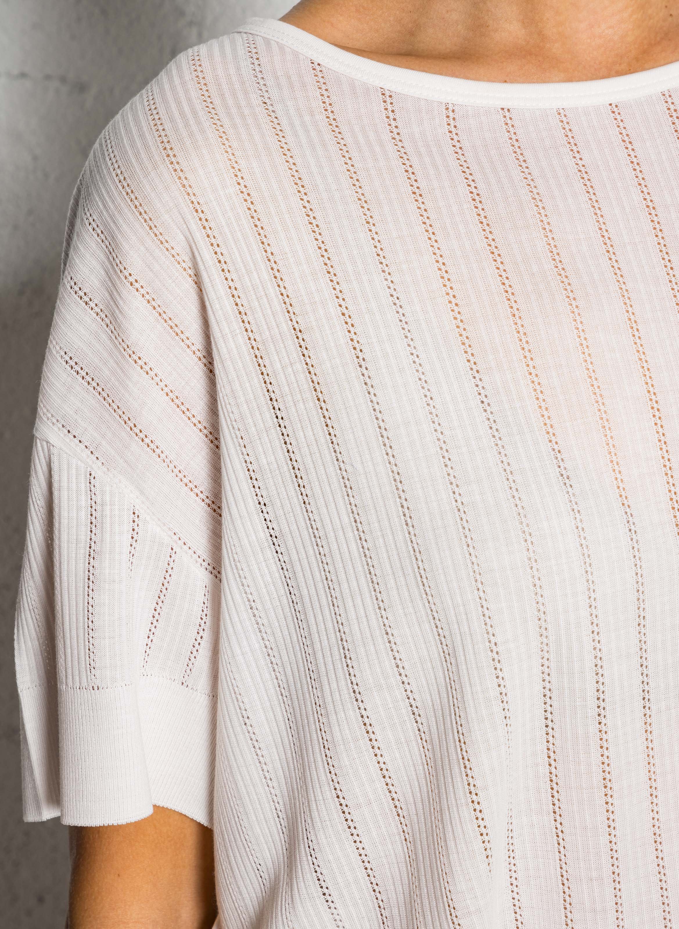 Tee-shirt fluide à manches courtes MAJESTIC FILATURES Beige