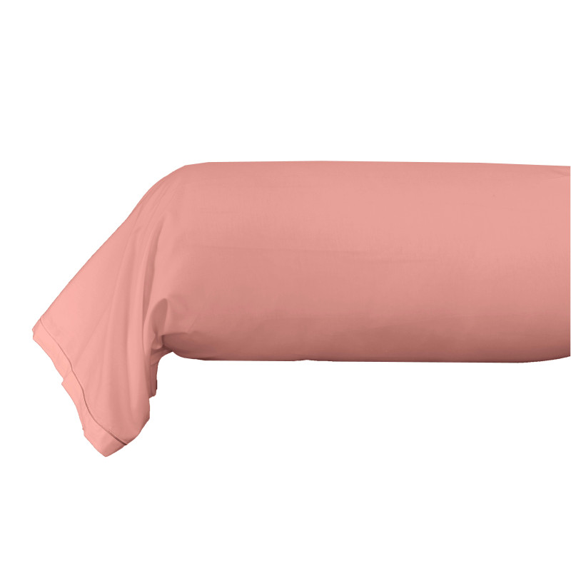 100% Pure Cotton Bolster Pillowcase COTON PUR Pink