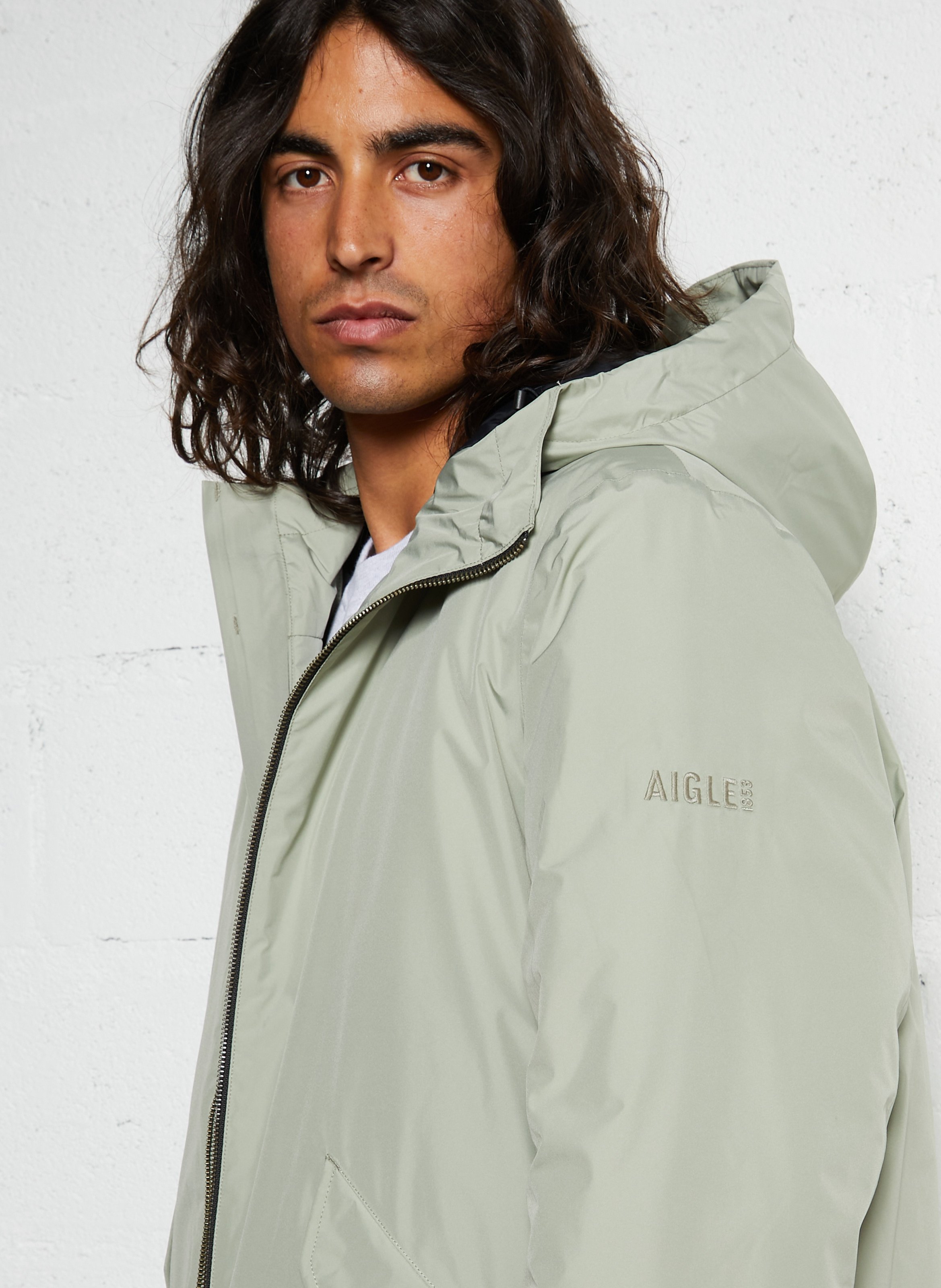 Veste droite rembourrée à capuche AIGLE Vert