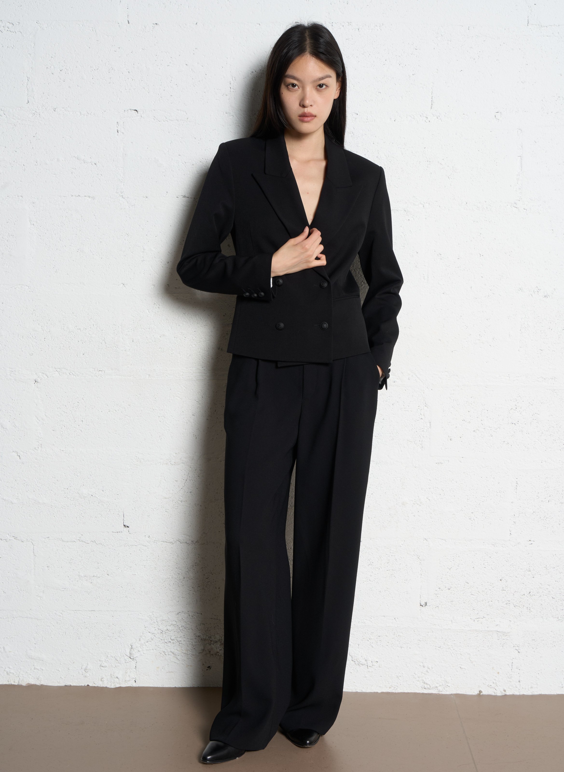 High-waisted carrot-cut trousers IKKS Black