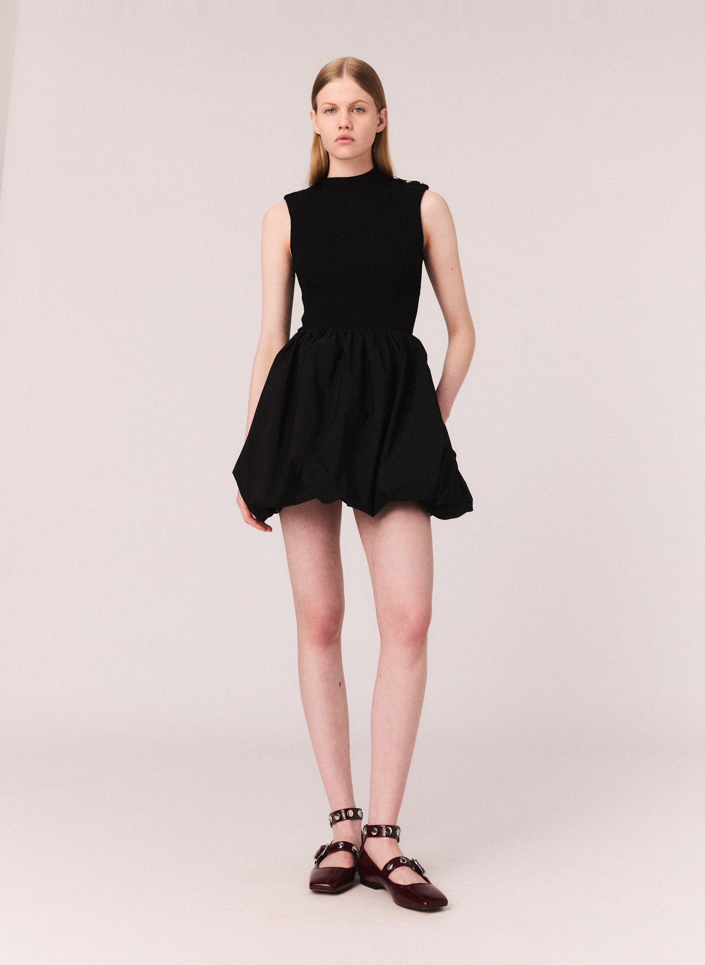 Short dress with high collar MAJE Black