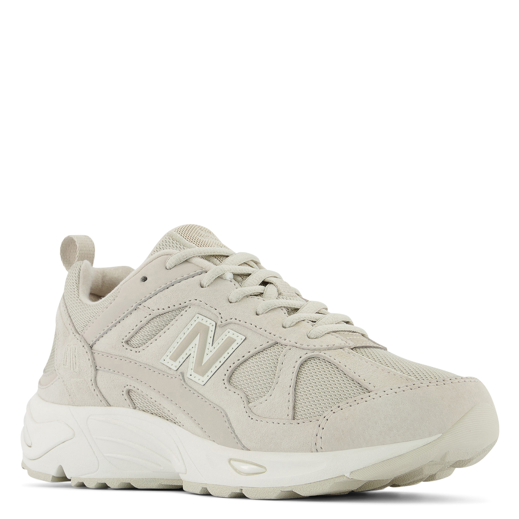 Low-top leather mix sneakers NEW BALANCE White