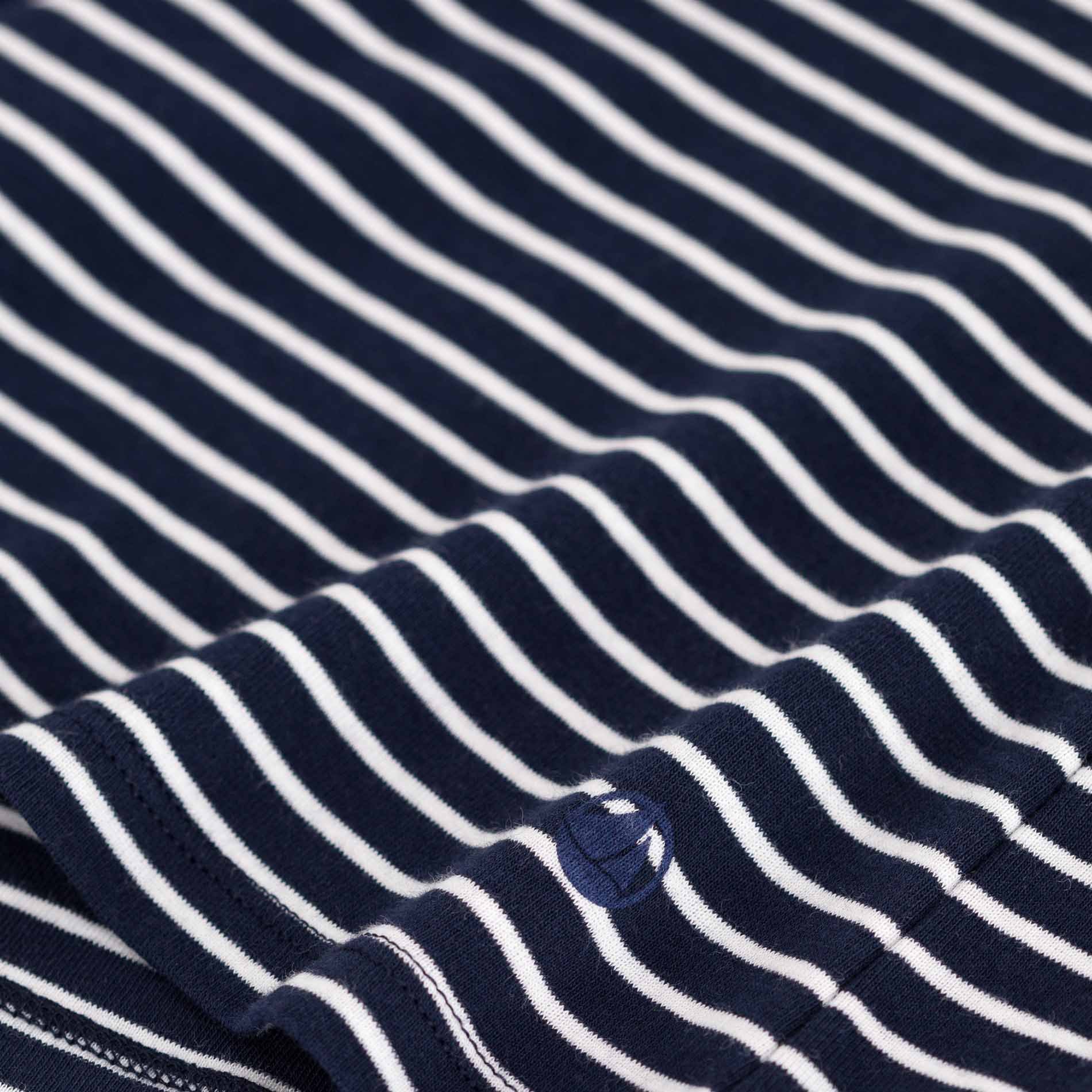 Gerade geschnittenes Baumwoll-T-Shirt mit Streifen PETIT BATEAU Mehrfarbig