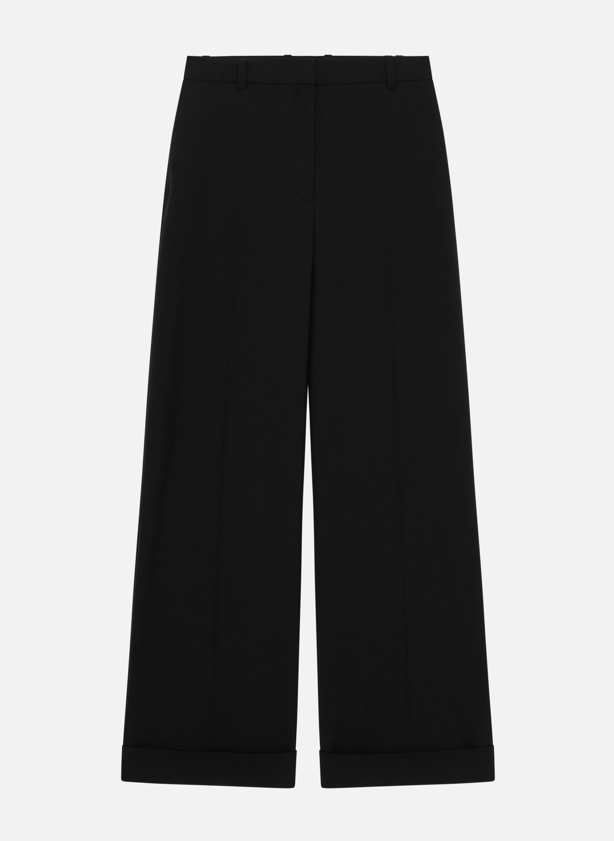 Wide-leg trousers with cuffs THE KOOPLES Black