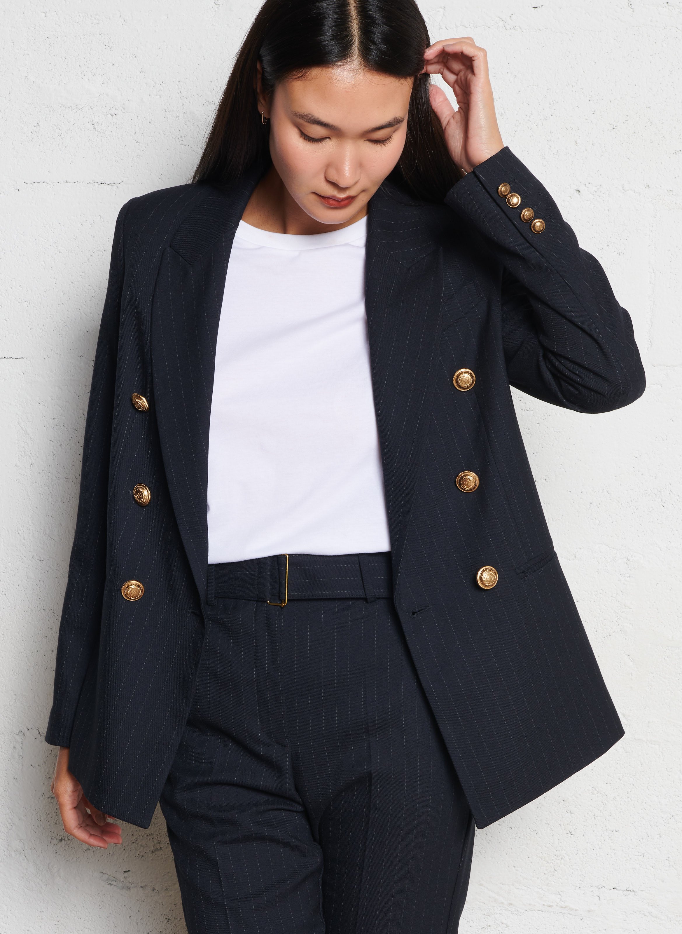 Striped suit jacket IKKS Blue