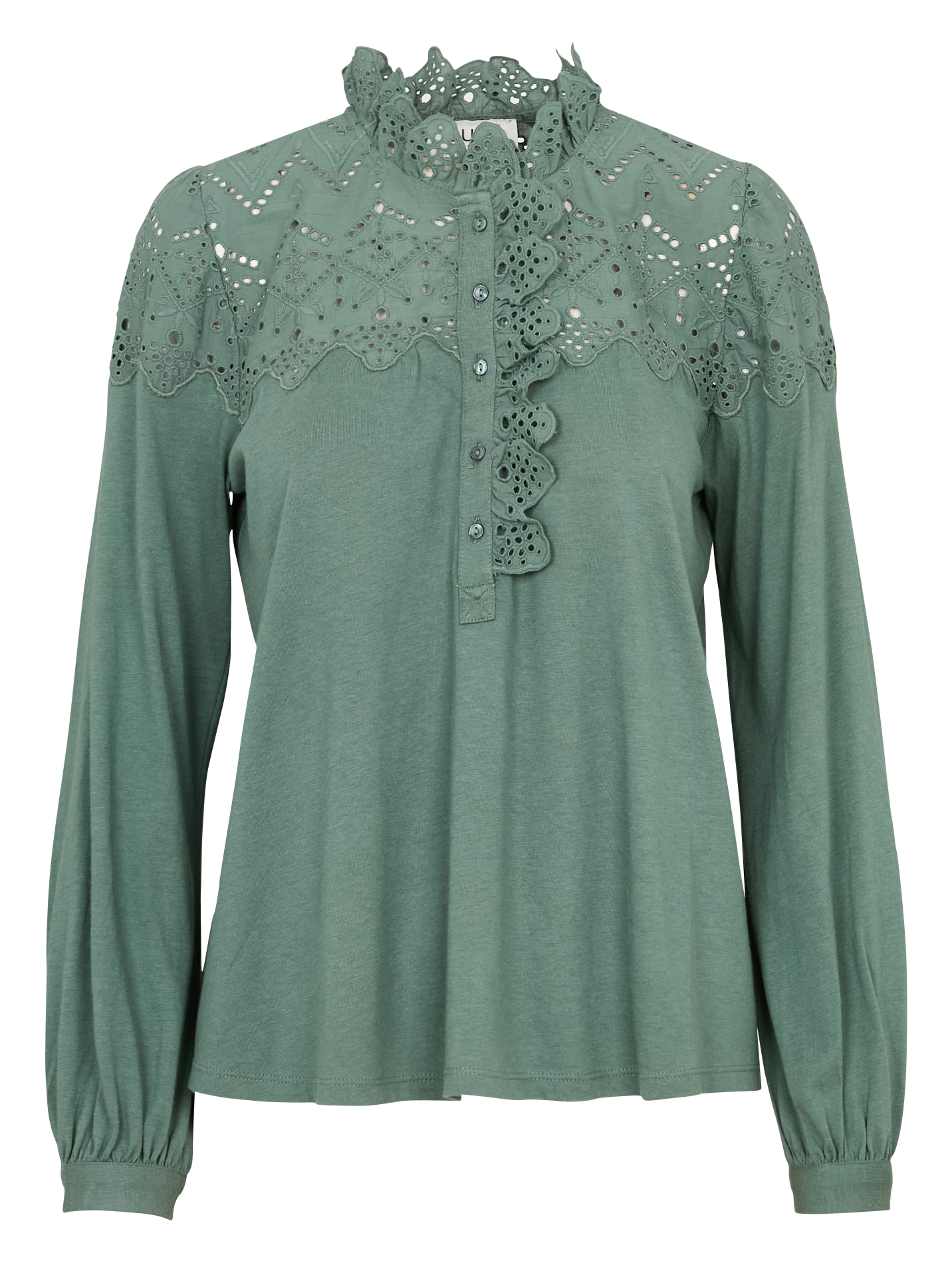 Long-sleeve embroidered top SUD EXPRESS Grey