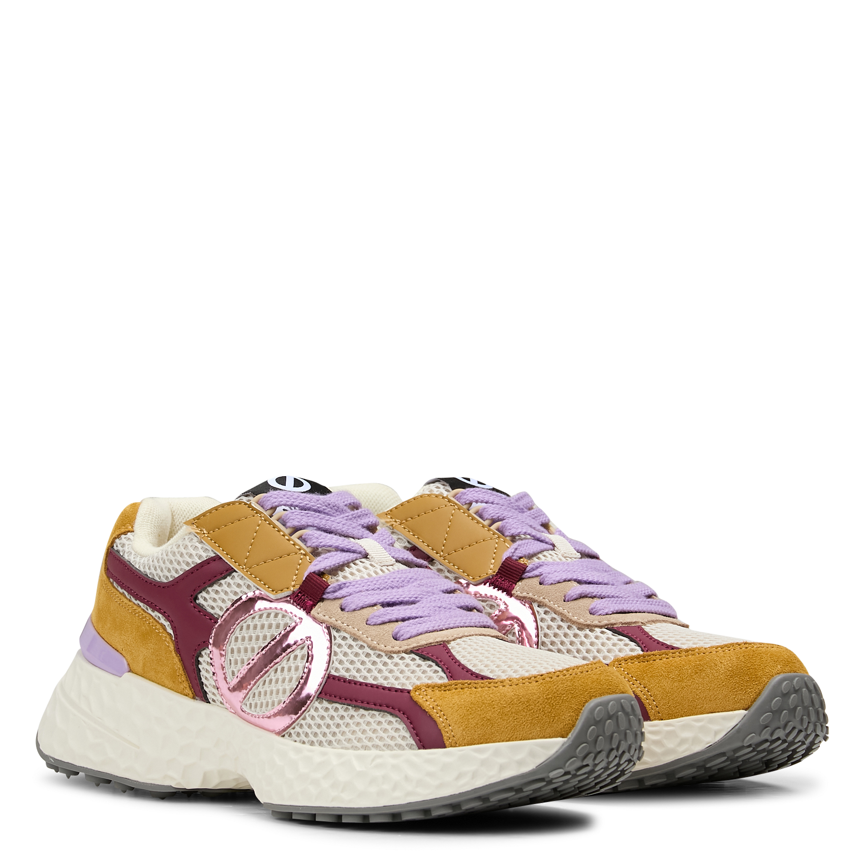 Baskets basses à lacets bi-matière NO NAME Multicolore