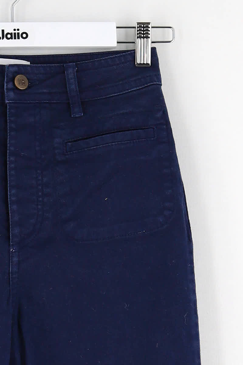 Straight cotton-blend pants ROUJE - Seconde Main Blue