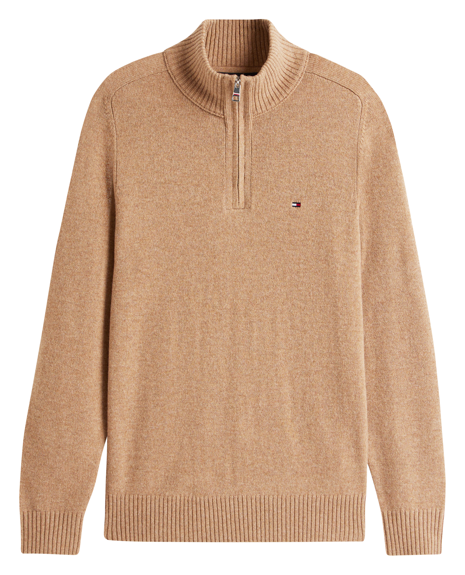 Rodolf wool sweater with zipped neck TOMMY HILFIGER Khaki