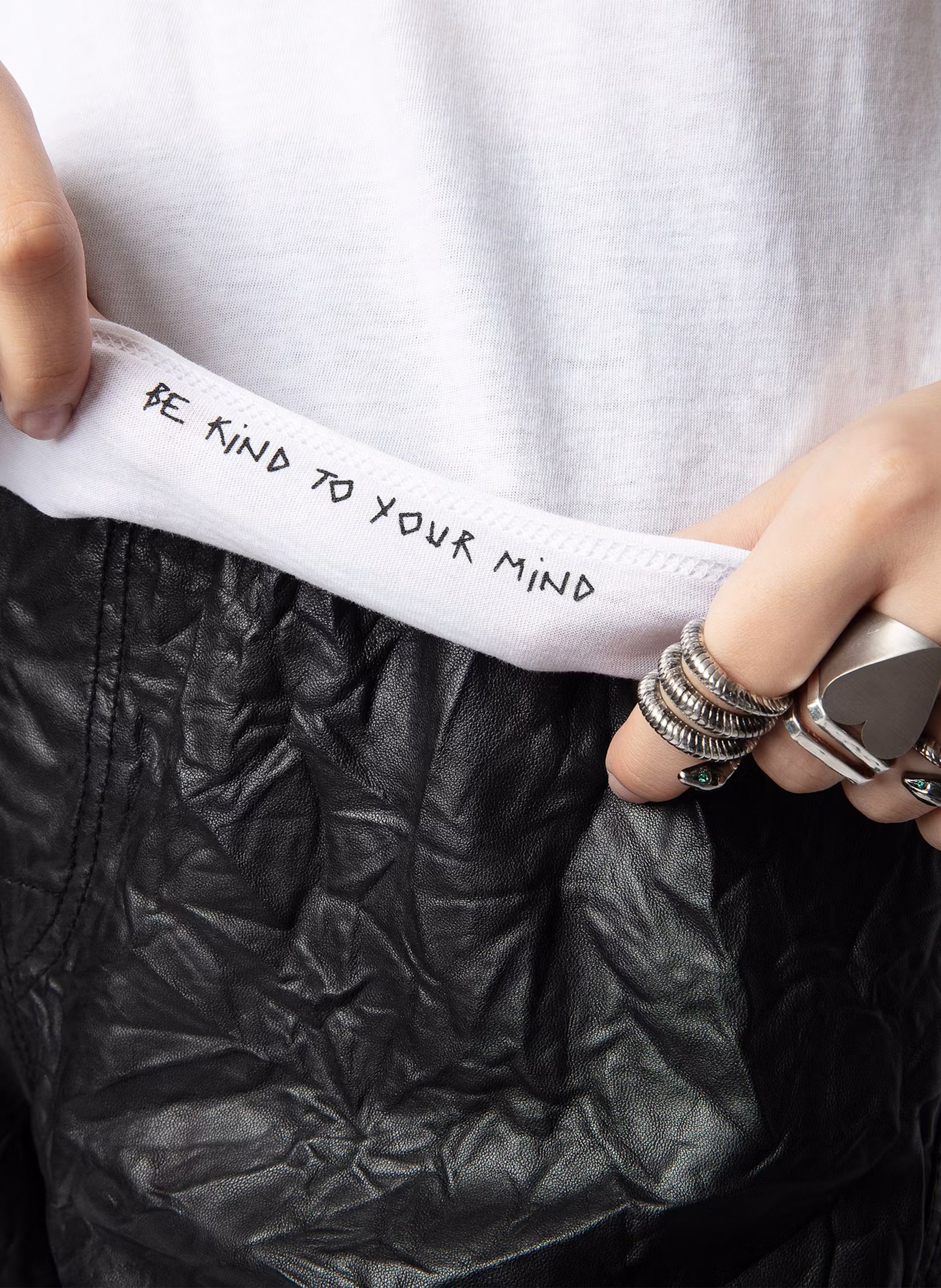 Tee-shirt droit en coton bio ZADIG&VOLTAIRE Blanc