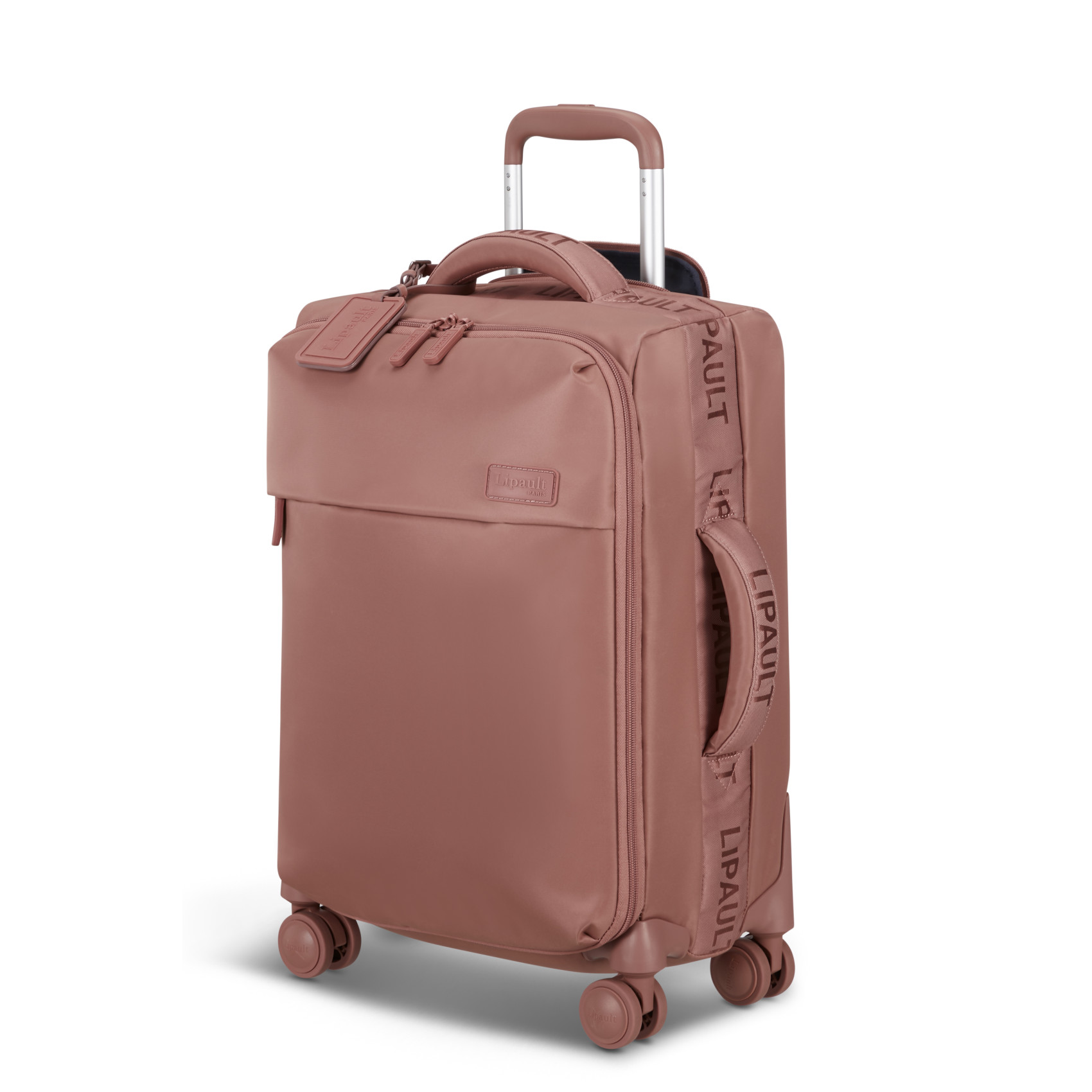 Plume valise 4 roues taille s LIPAULT Rose