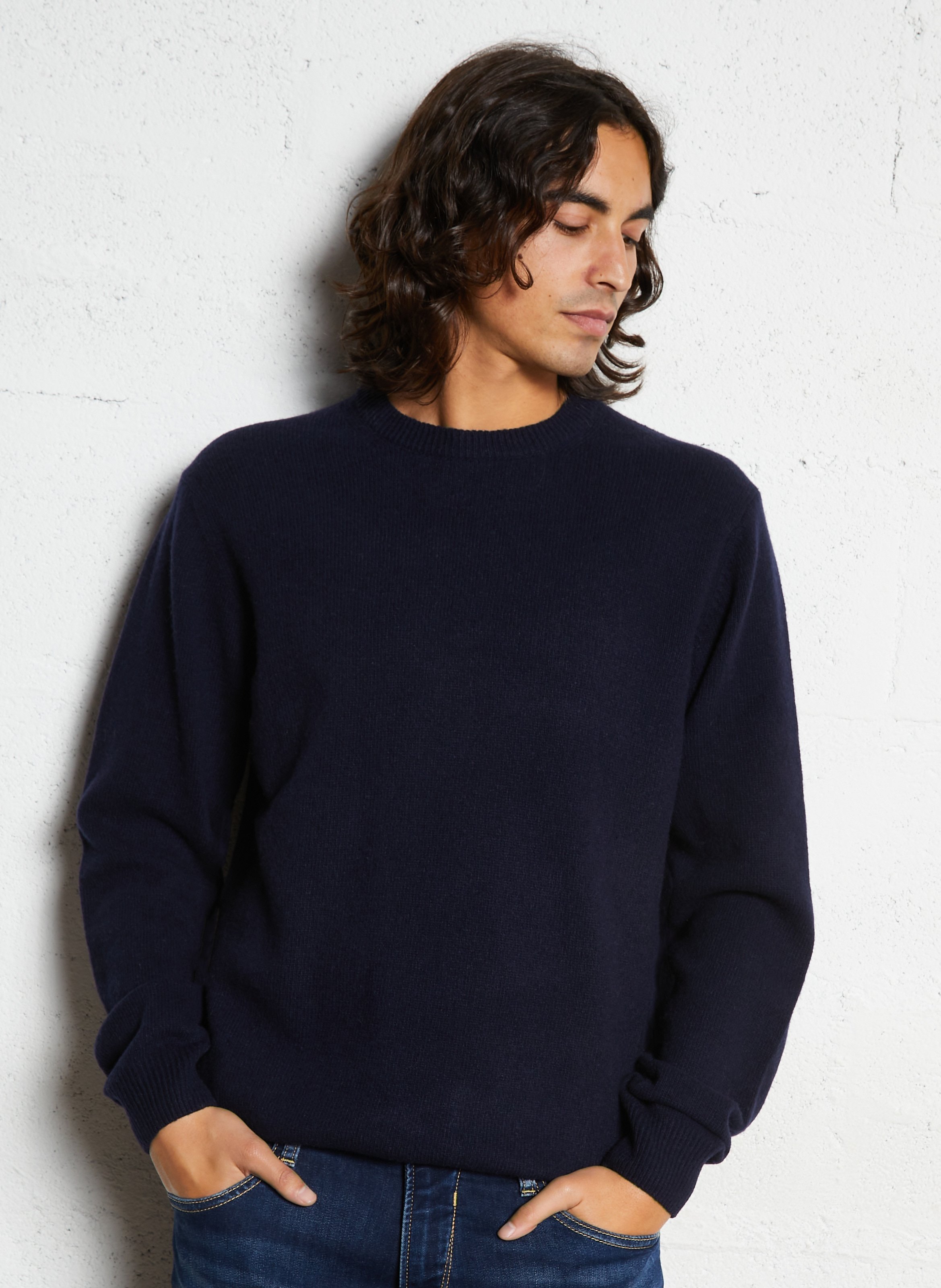Alpaca wool sweater CASUAL FRIDAY Blue