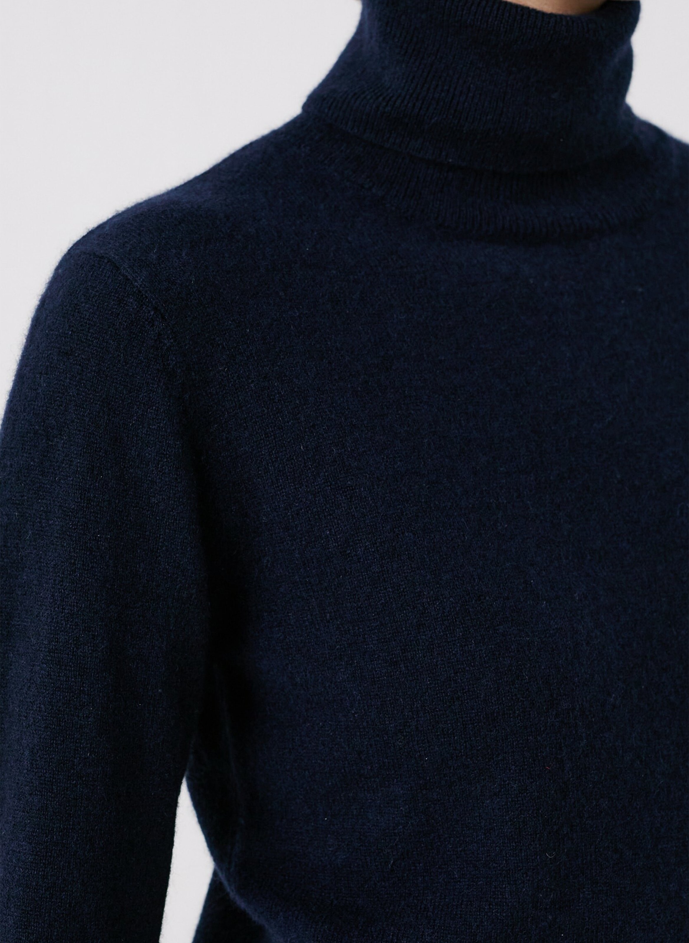 Cashmere straight-cut turtleneck sweater CAROLL Blue