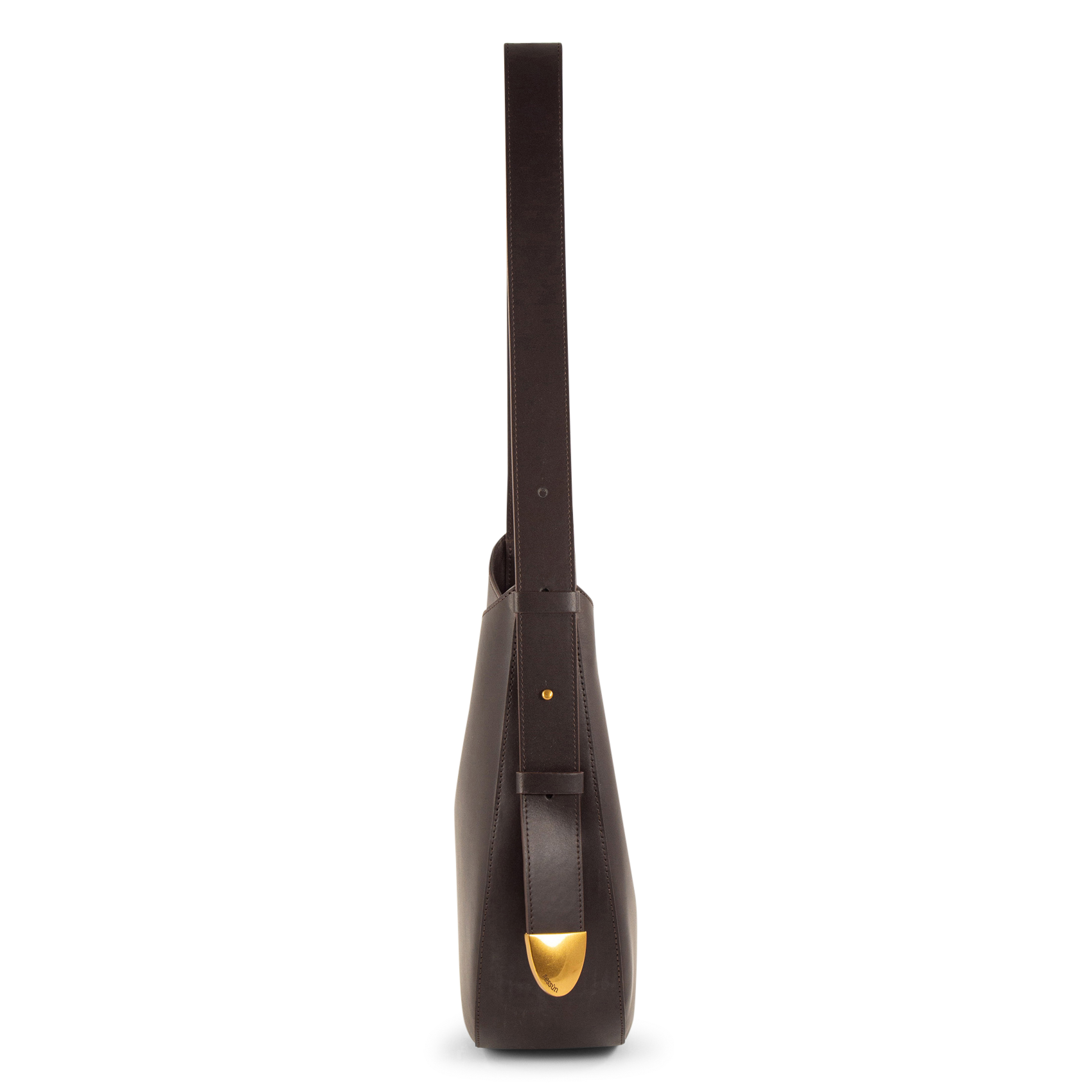 Handtas in leer SESSUN Bruin