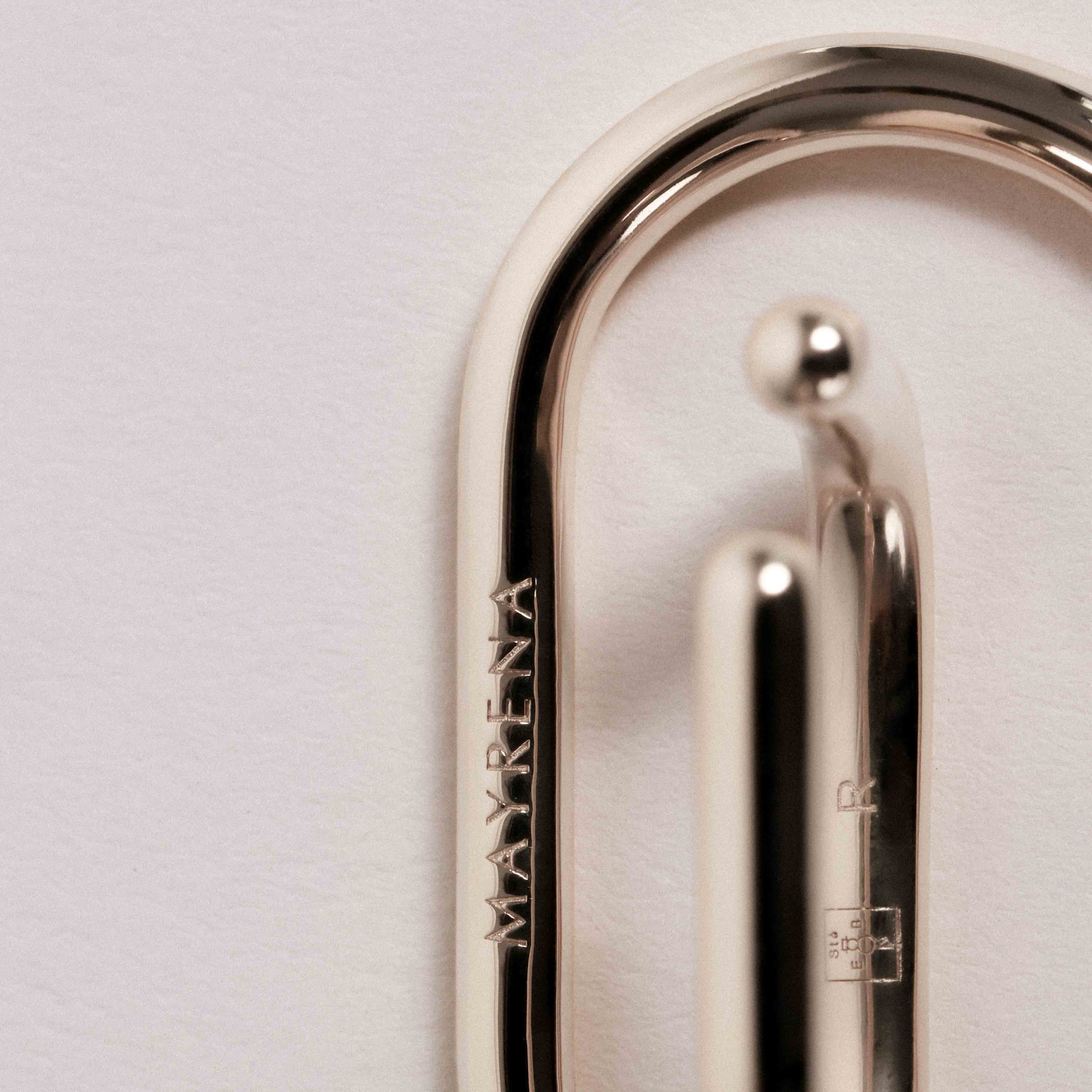 Earcuff droit ajustable, argent recyclé MAYRENA Argent