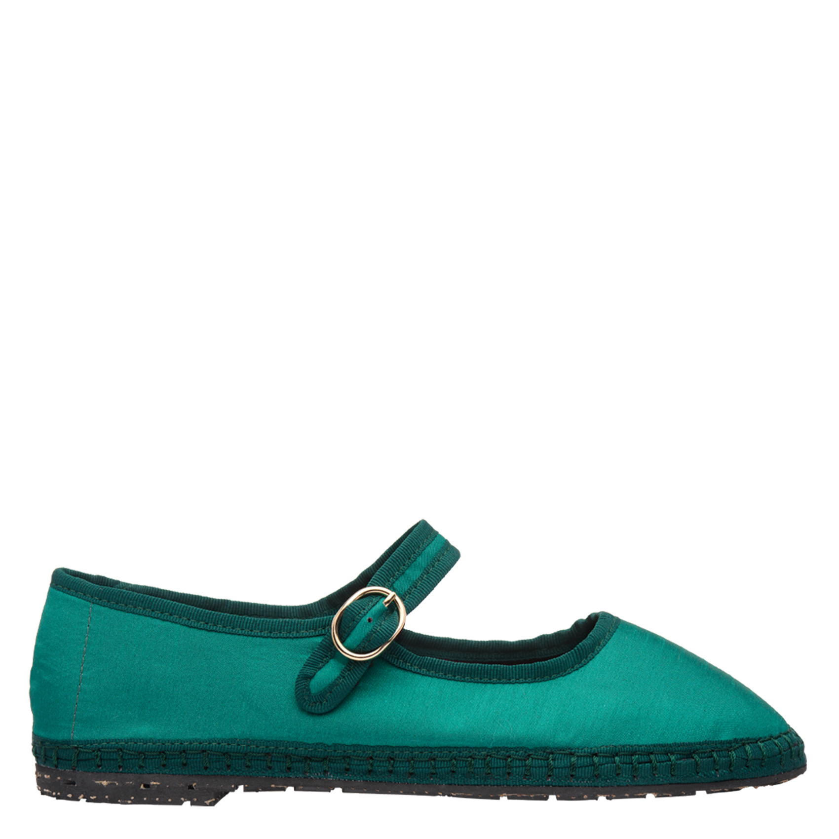 Silk ballerina flats FLABELUS Green