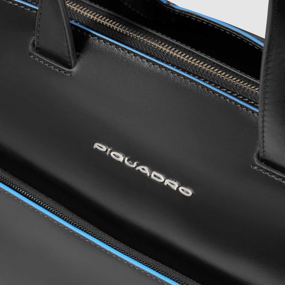 Women's computer tote bag for iPad® Pro 12.9 with shockproof protection and RFID protection PIQUADRO Black