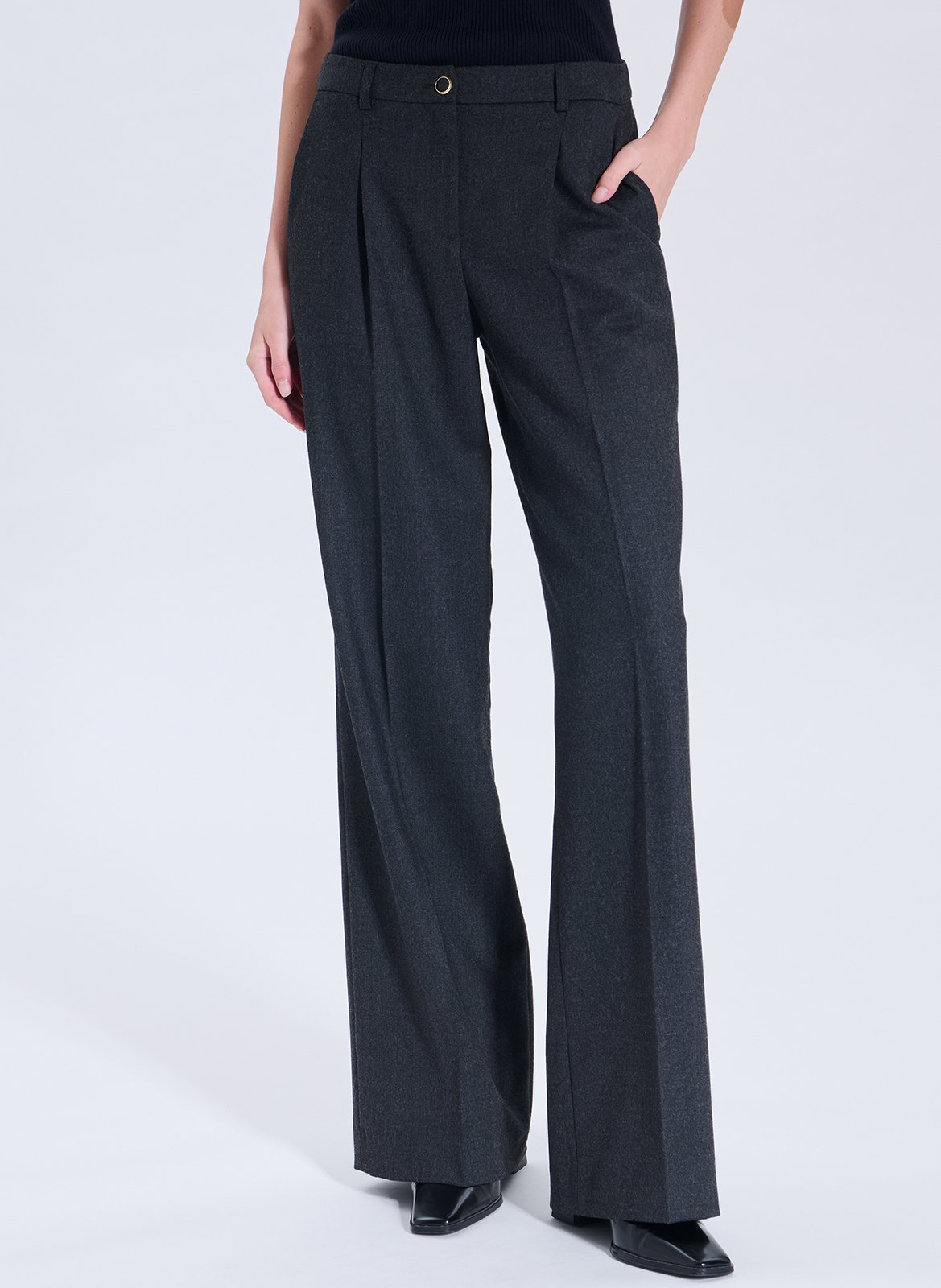 Pleated wool-blend pants ZAPA Grey