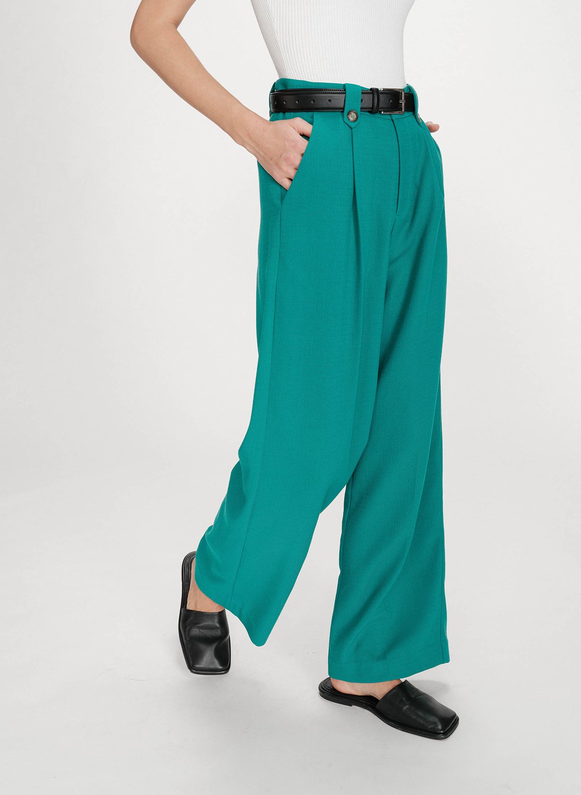 Rechte pantalon in effen kleur GRACE ET MILA