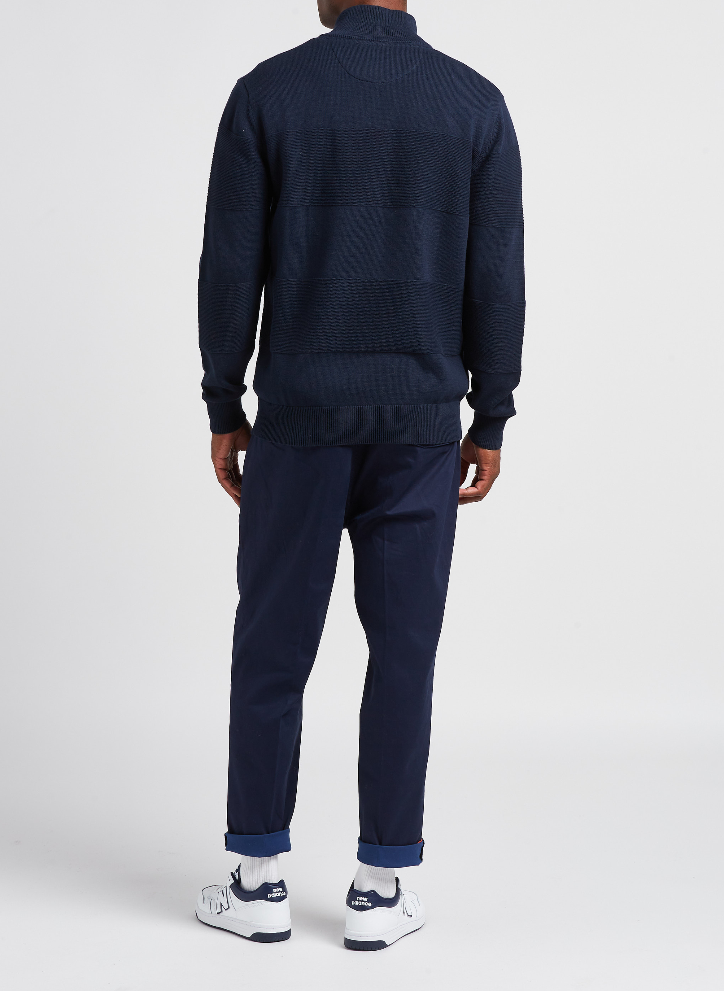 Pantalon droit en coton bio mélangé  SCOTCH AND SODA Bleu