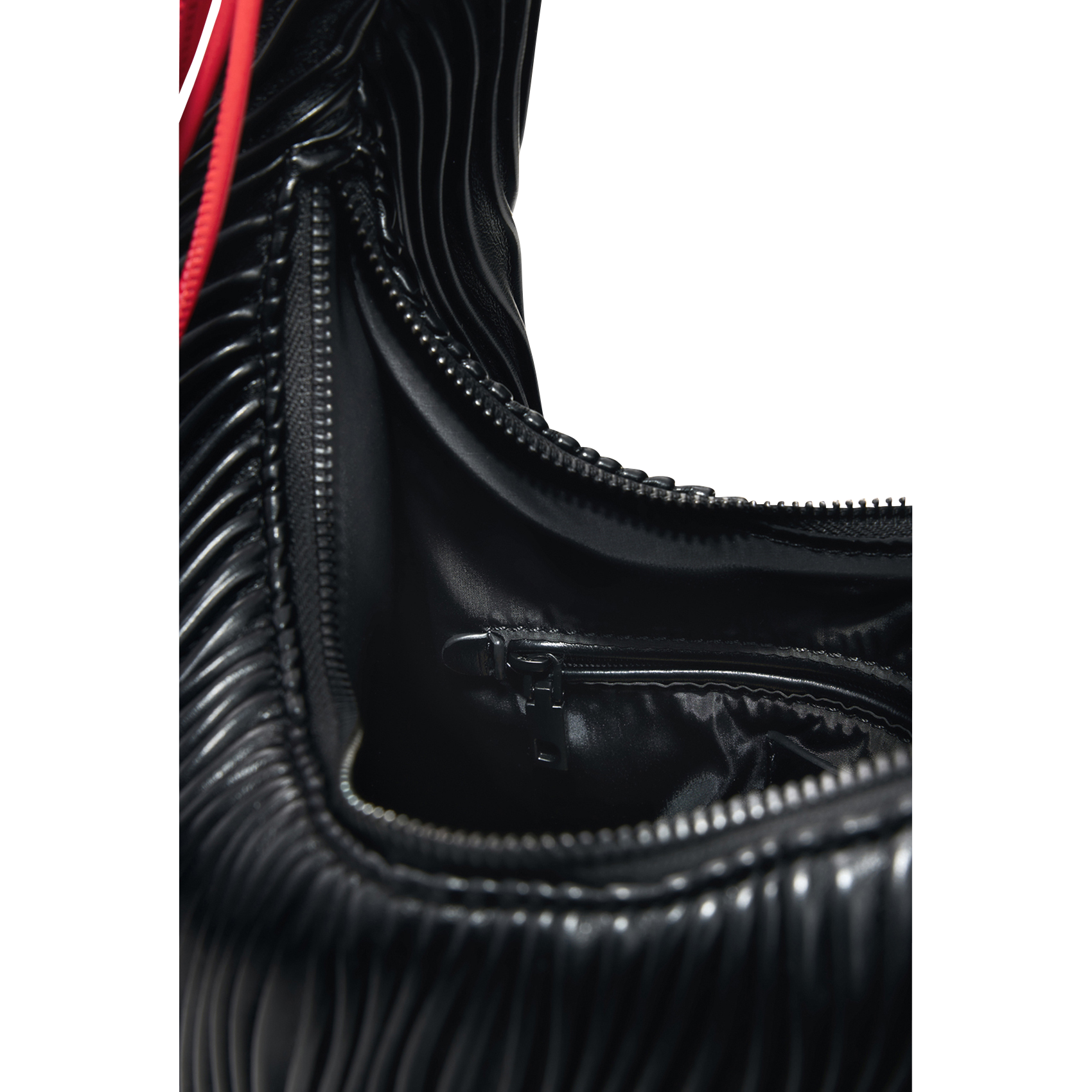 Medium zippered bag with reliefs DESIGUAL Black