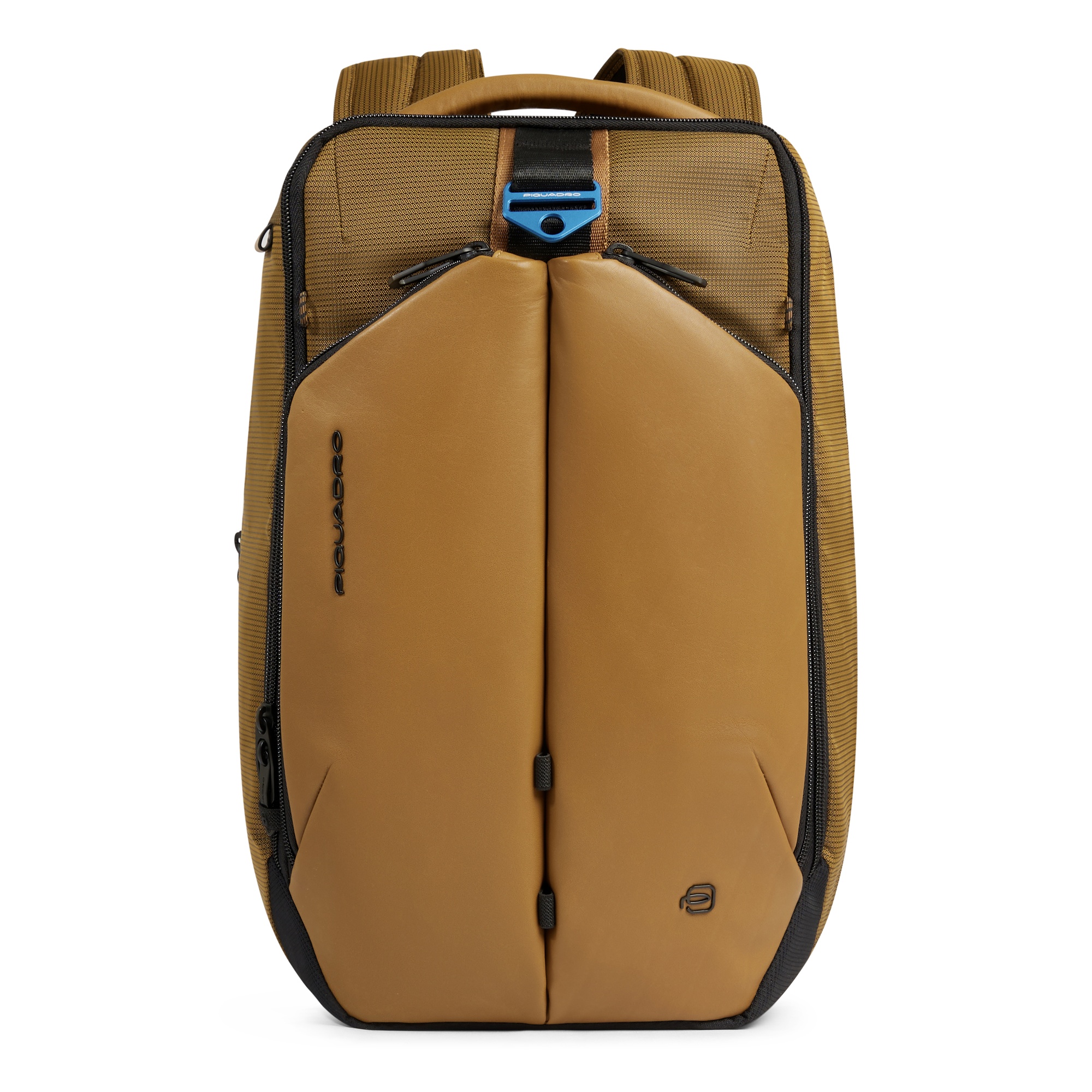 Travel backpack for computer and iPad® Pro in recycled fabric and leather, compatible with easyJet PIQUADRO Brown