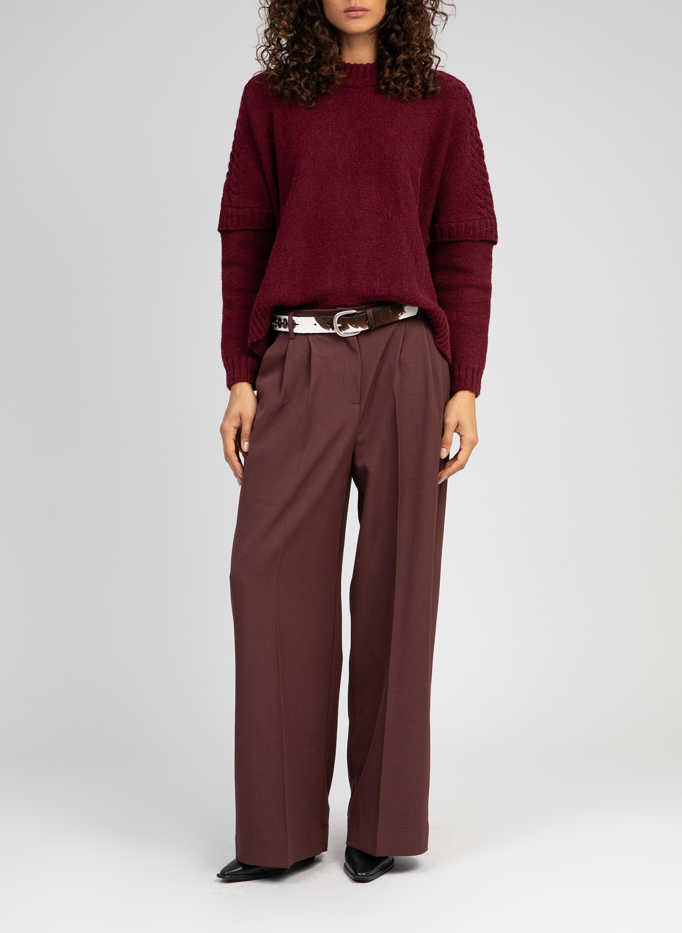 High-neck sweater AN'GE Plums