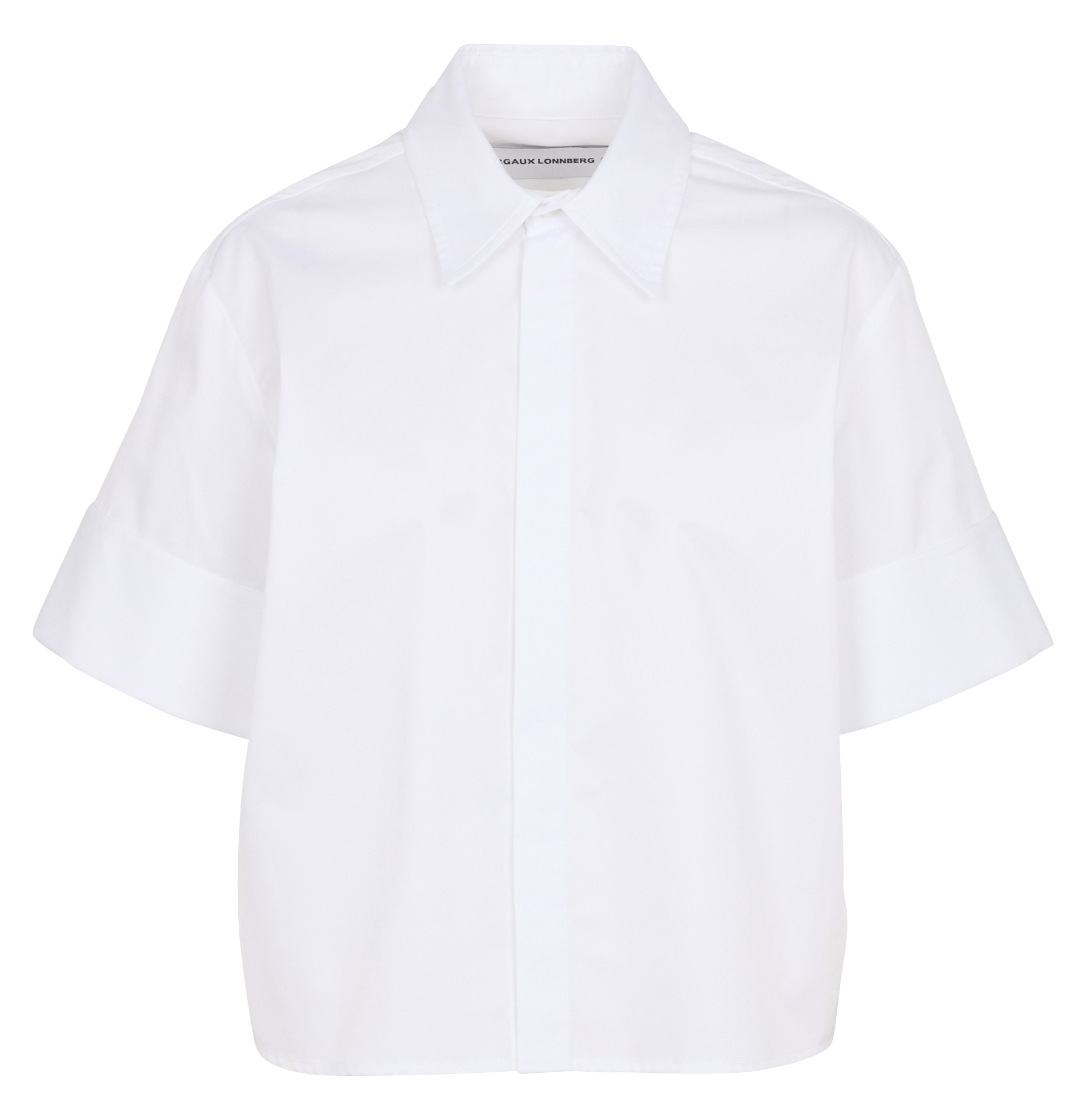 Chemise droite manches courtes unie MARGAUX LONNBERG Blanc